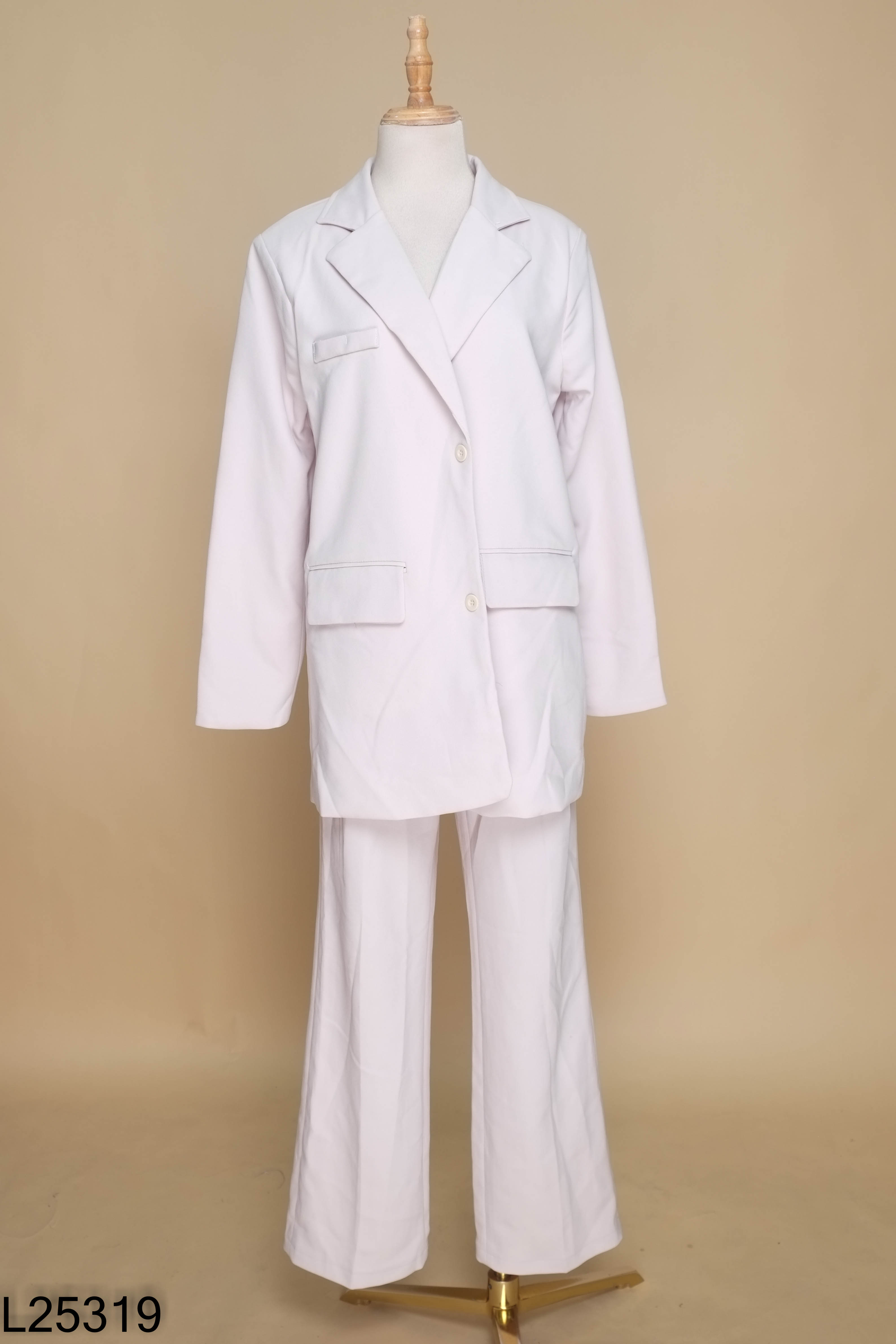 Set áo khoác vest xám + quần dài