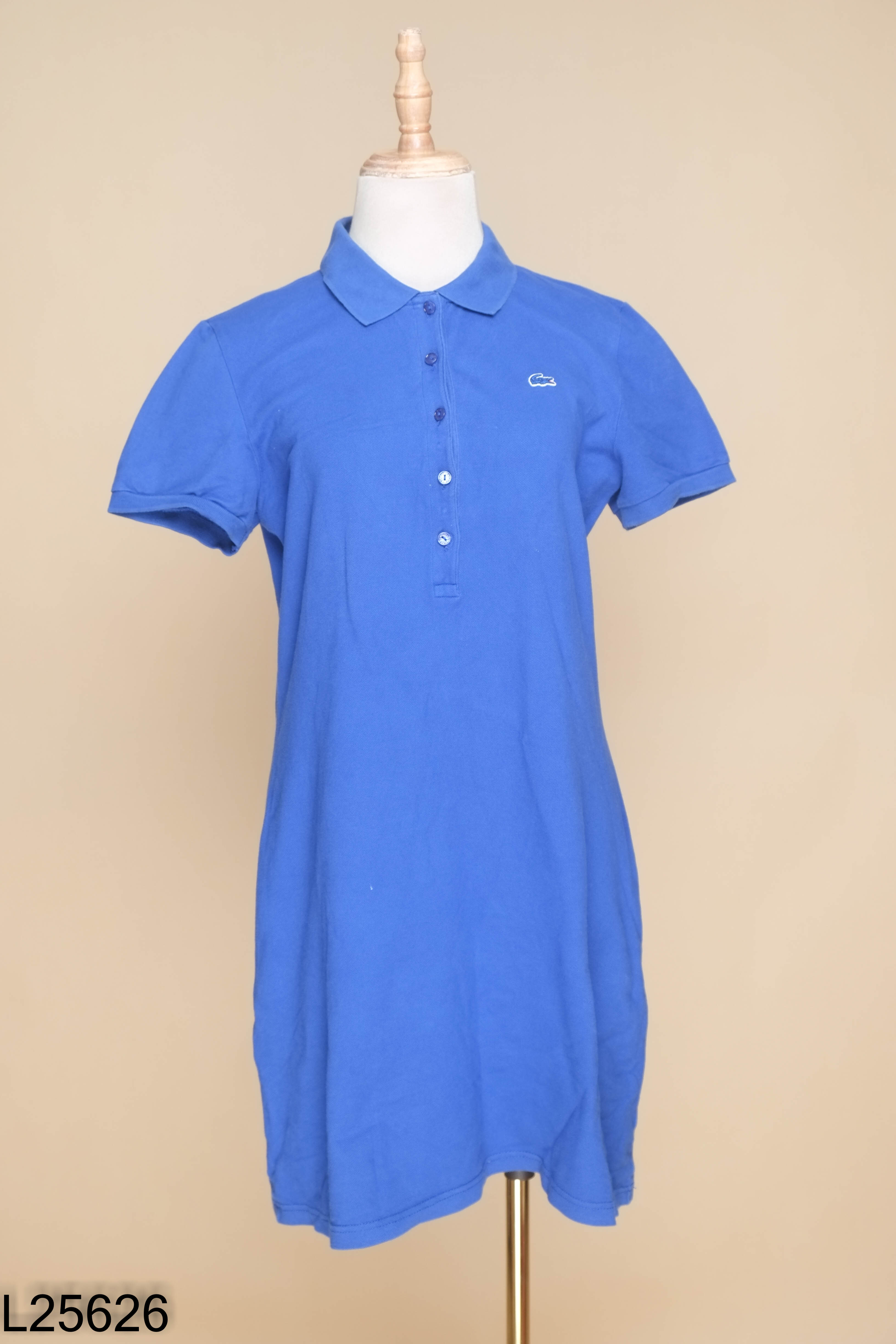 Váy xanh coban cổ polo