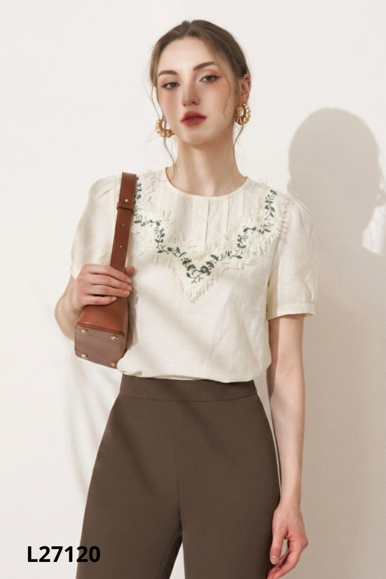 Áo ADORE DRESS be thêu họa tiết