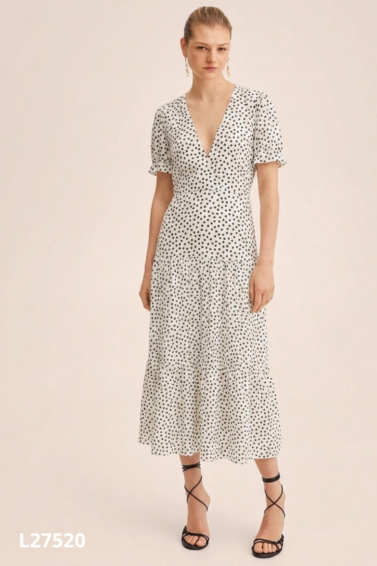 Váy trắng TOPSHOP họa tiết