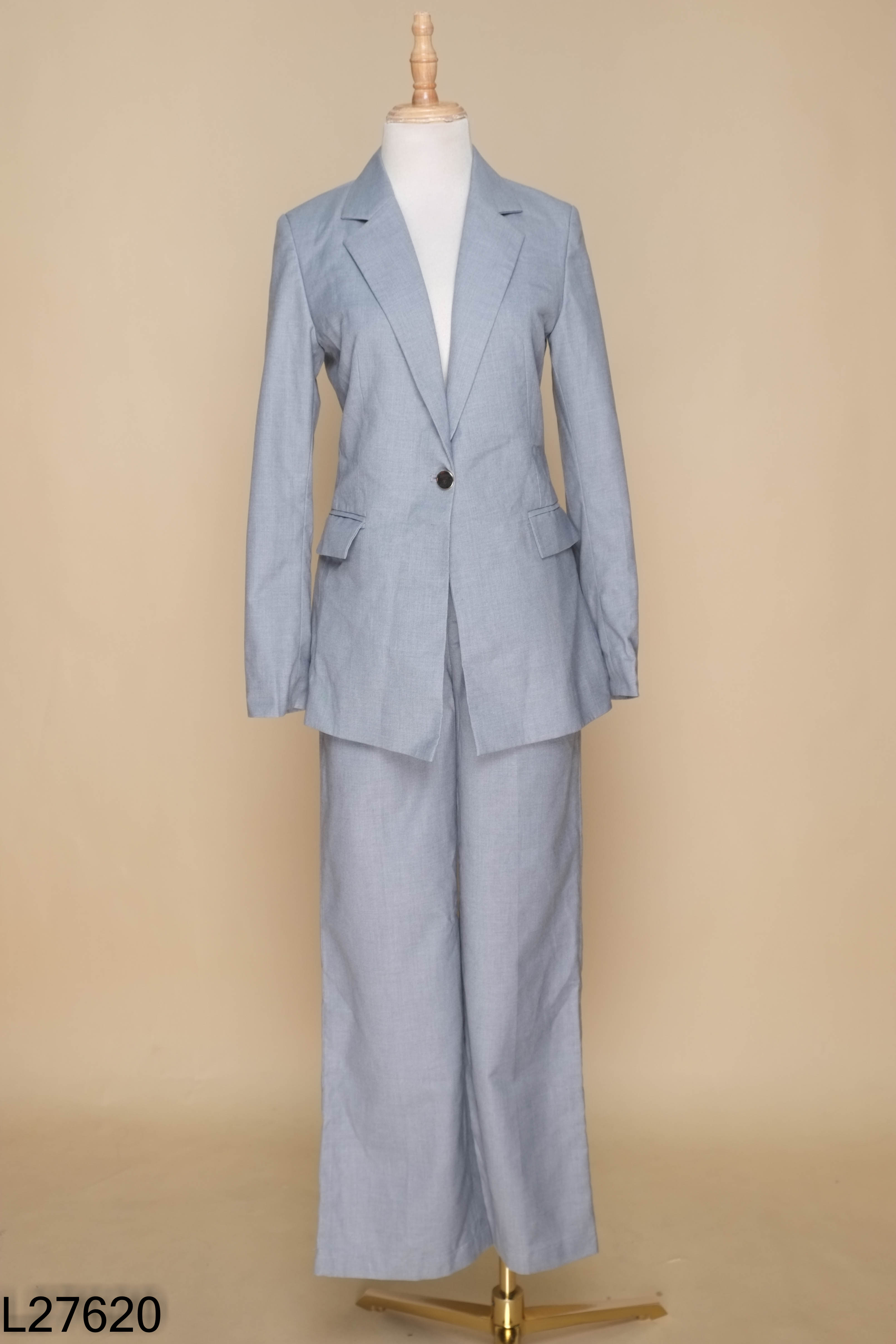 L2762010644-SET Áo vest WALENTY xám + quần dài