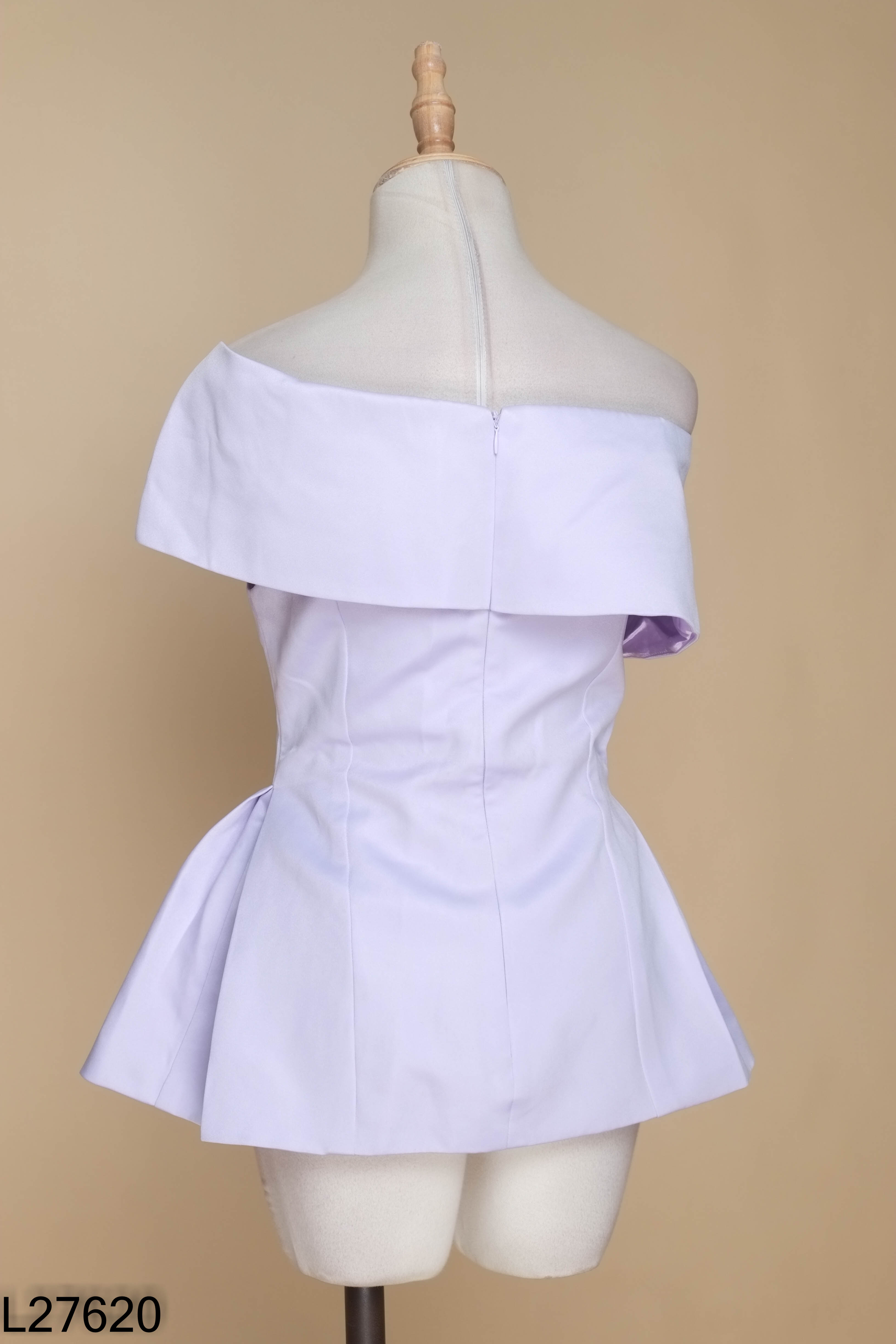 L2762010656-Áo taffta tím VIVI KA cổ thuyền