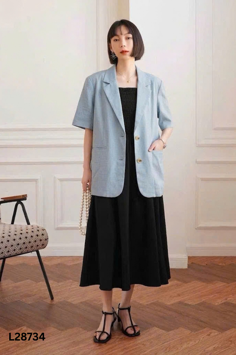 Áo blazer xanh