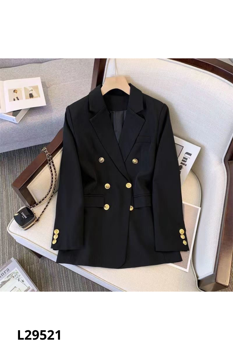 Áo blazer đen AN XING