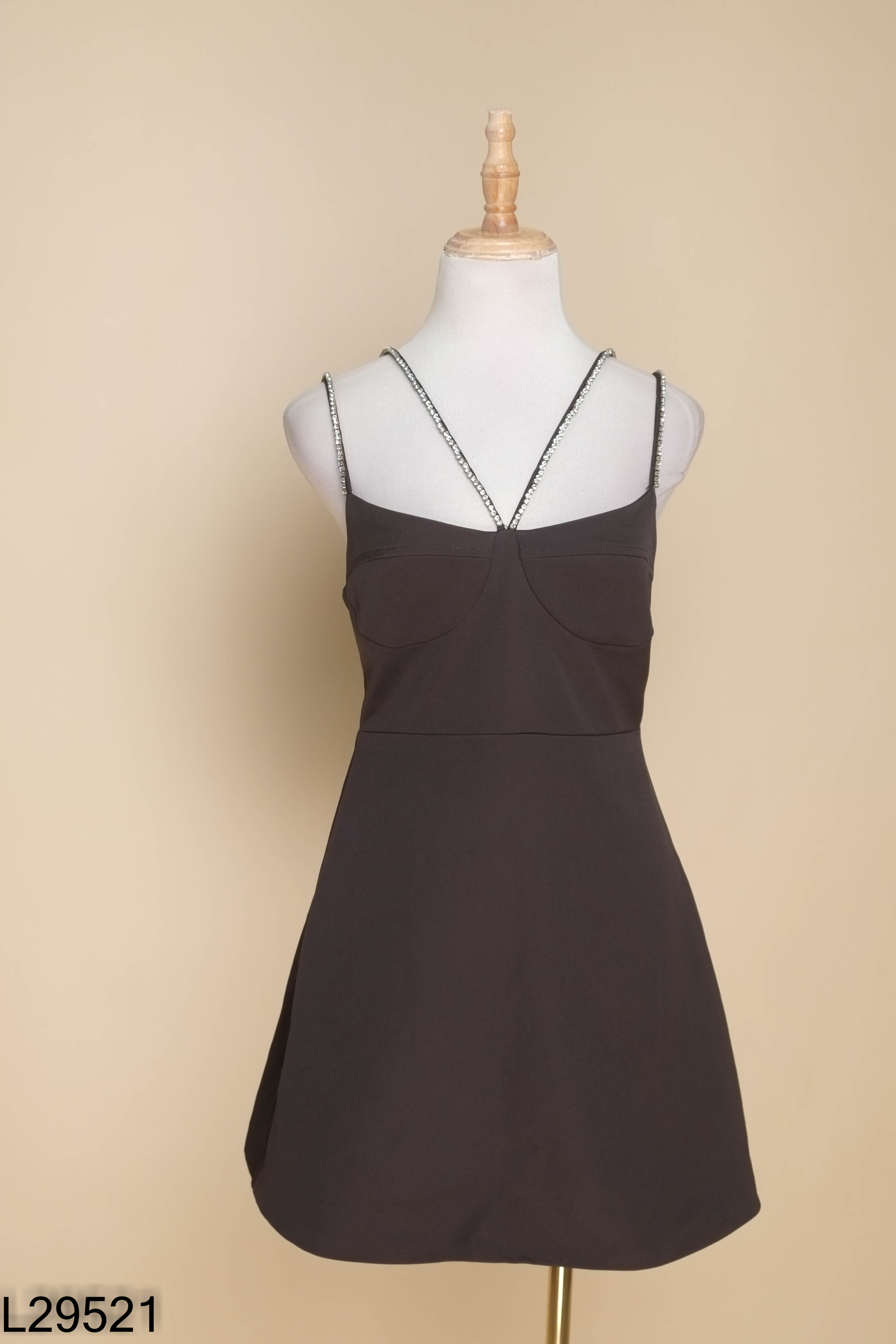 Váy đen BLISS SHOP dây đính hạt