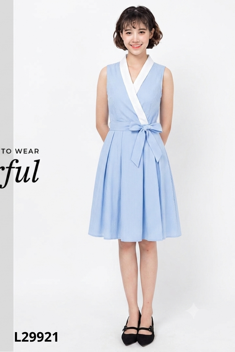 Váy 92 WEAR xanh kẻ