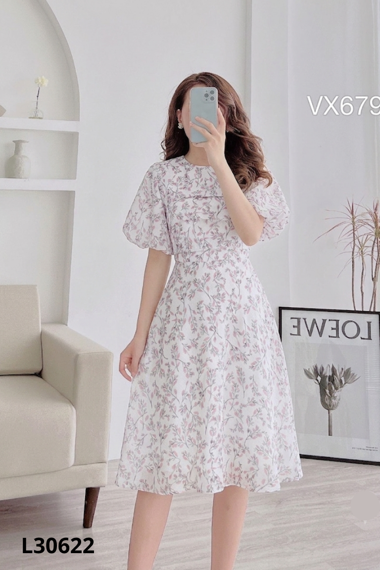 Váy GERME YOUTH xám họa tiết