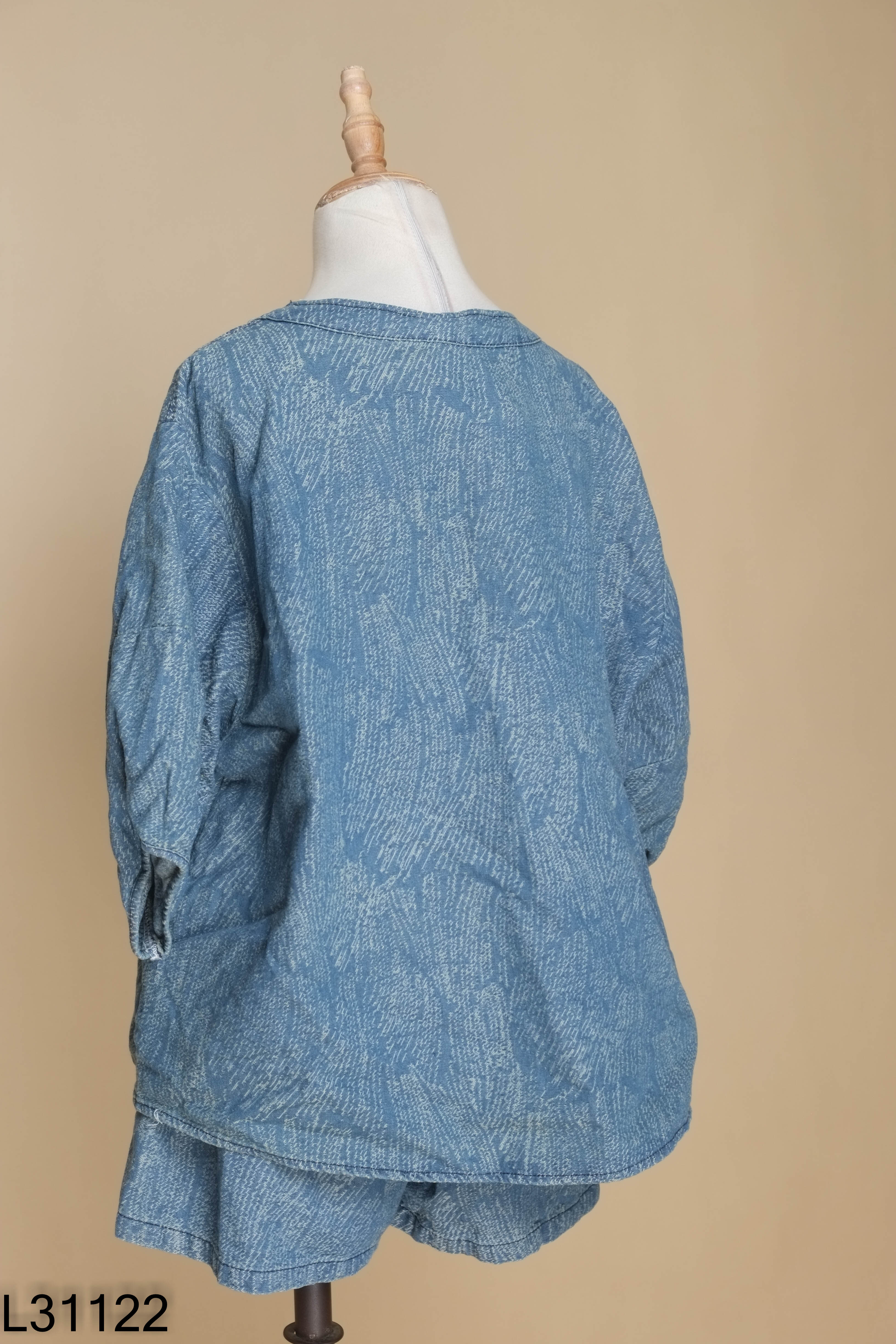 Set áo + quần short jean xanh
