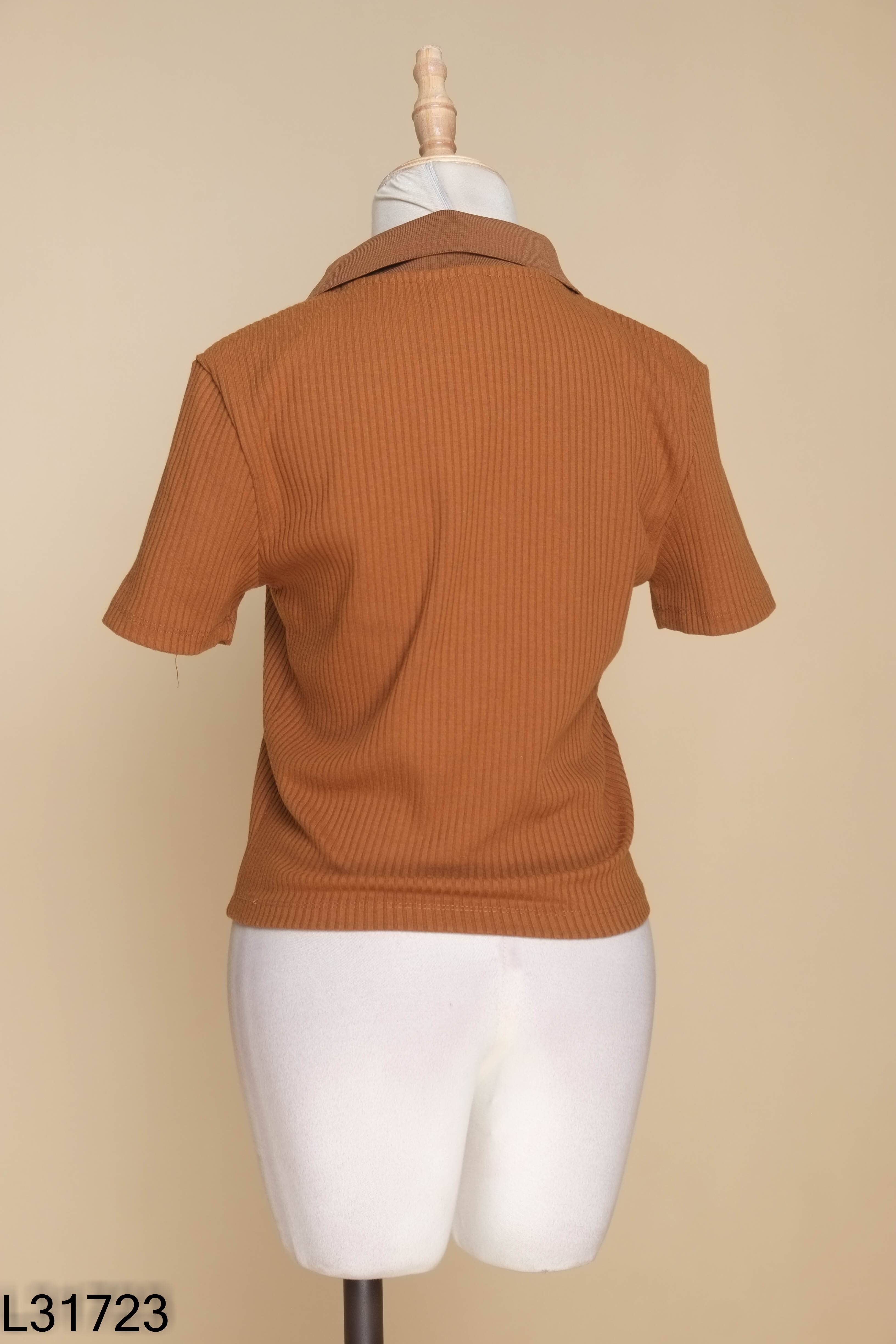 Áo polo len nâu H&M