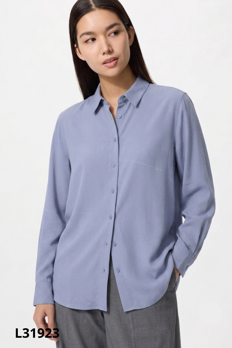 Áo sơ mi UNIQLO xám