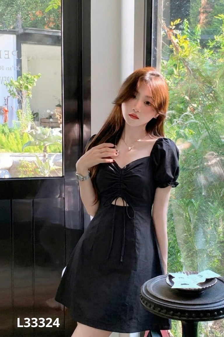Váy đen RUBIES tay bồng
