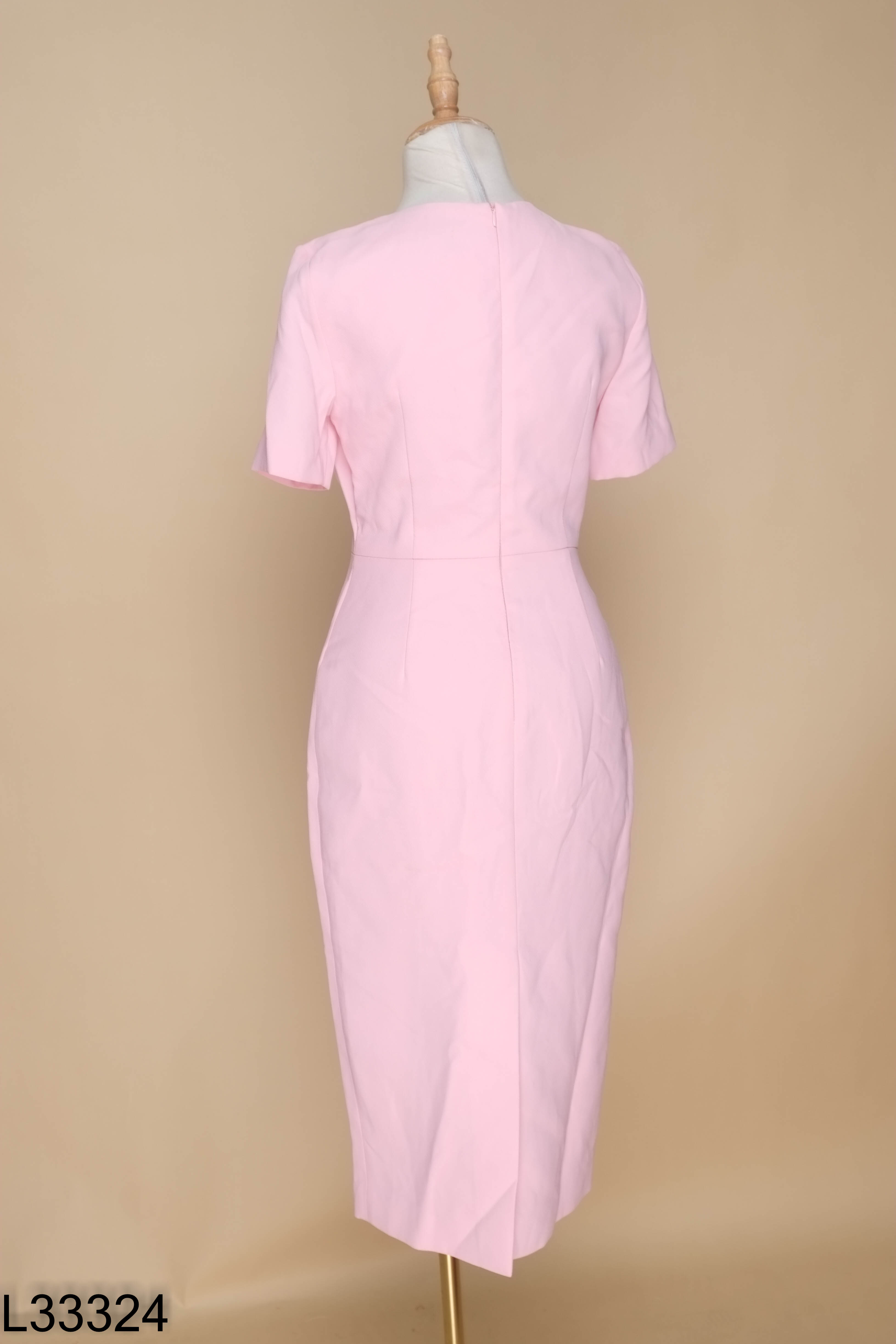 Váy hồng ELISE nơ ngực