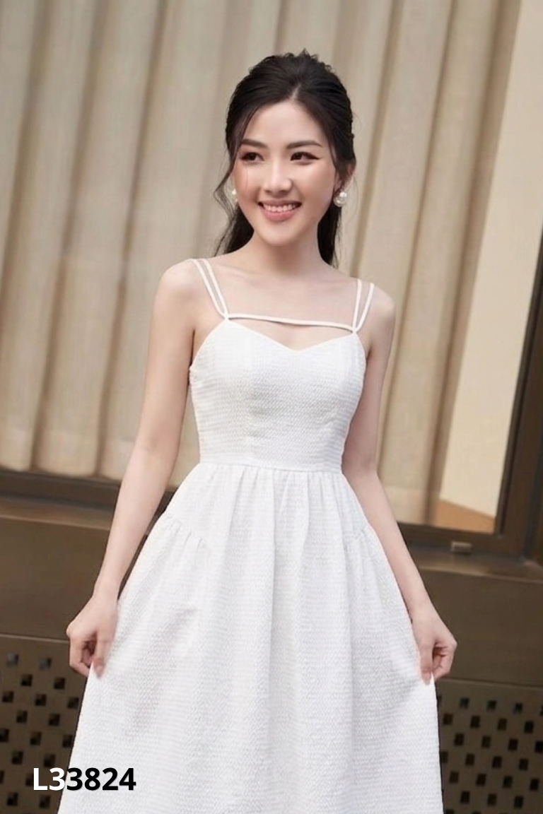 Váy hai dây DAISY trắng