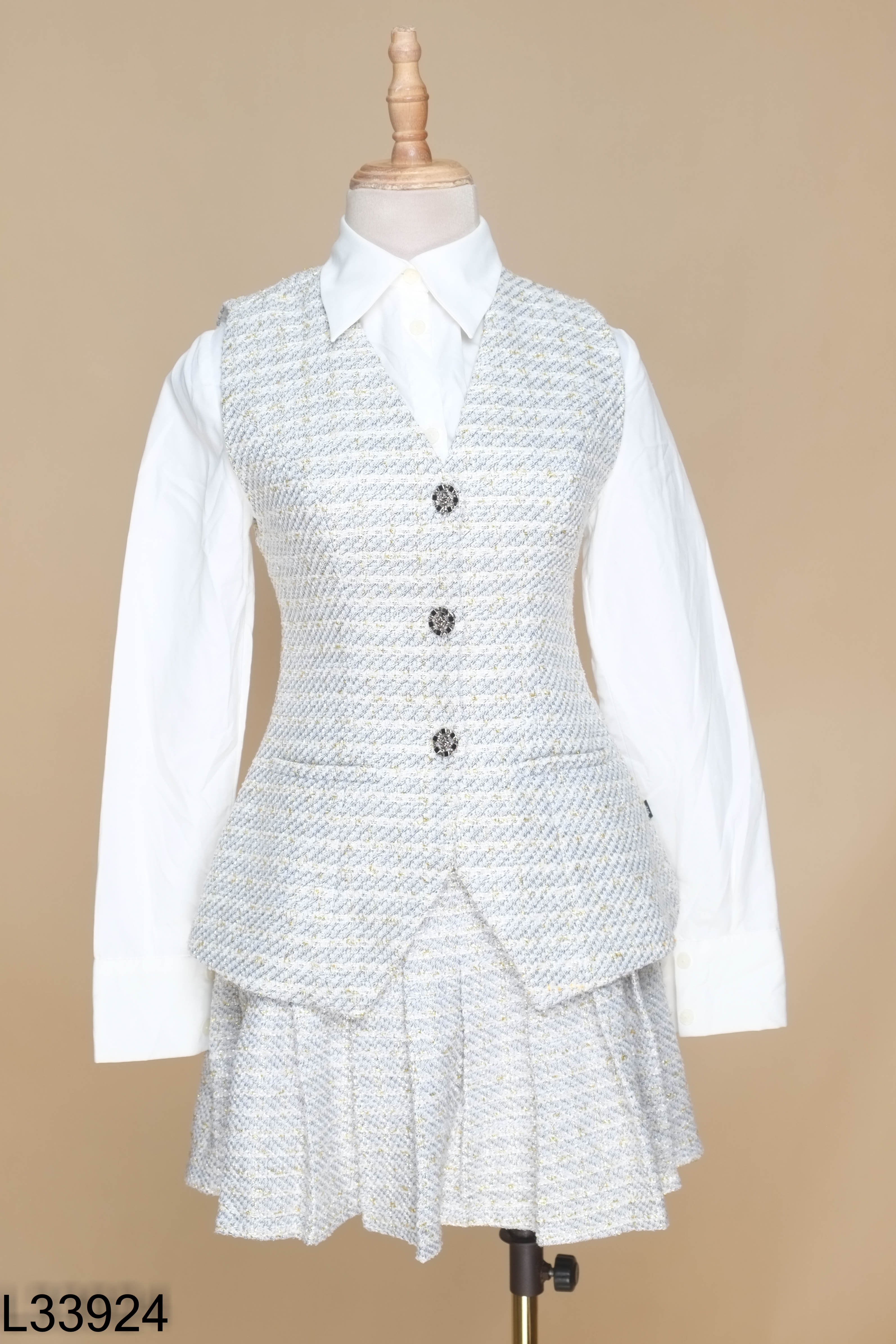 Set dạ trắng JM DRESS DESIGN+váy
