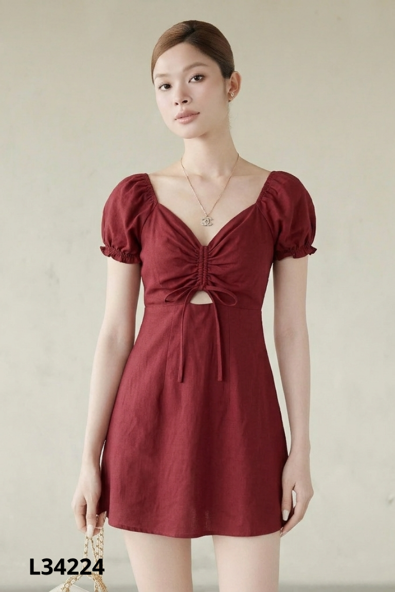 Váy đỏ RUBIES tay bồng