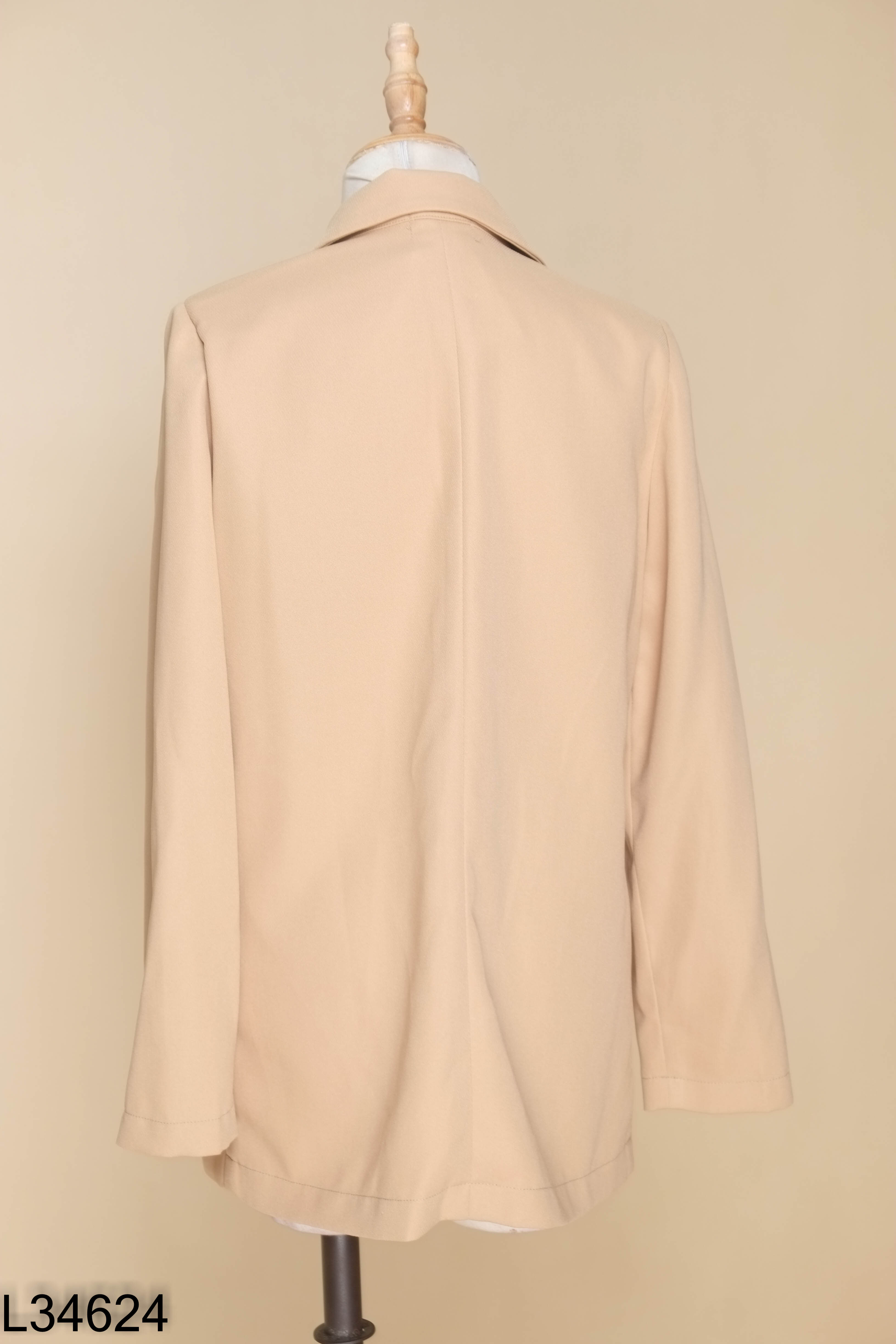 Áo khoác blazer nâu trơn