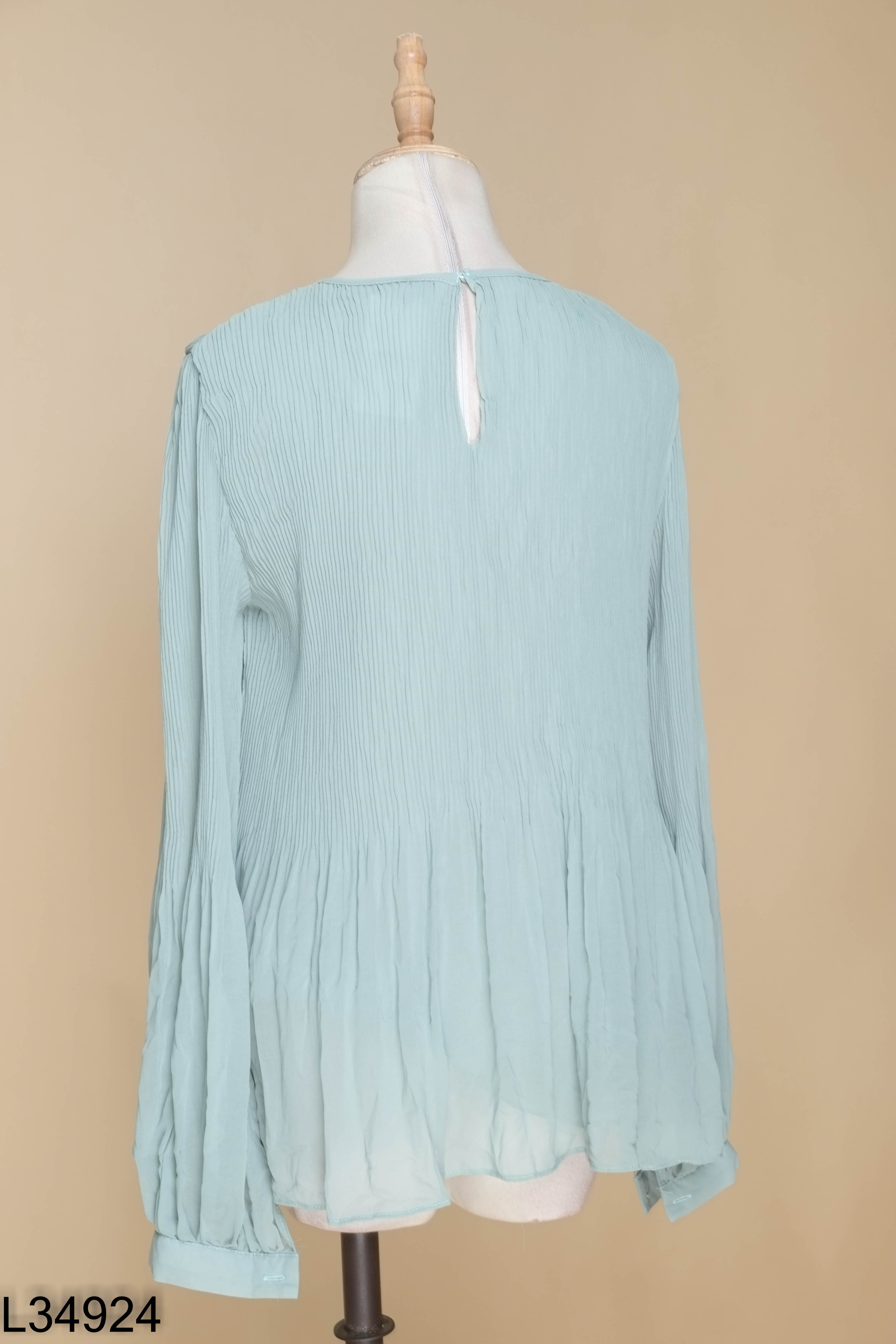 Áo xanh xếp li đũi ZARA
