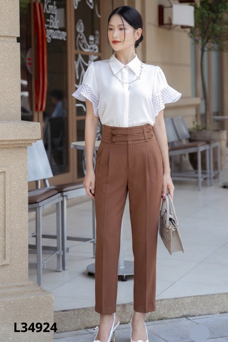 Quần nâu ELISE suông