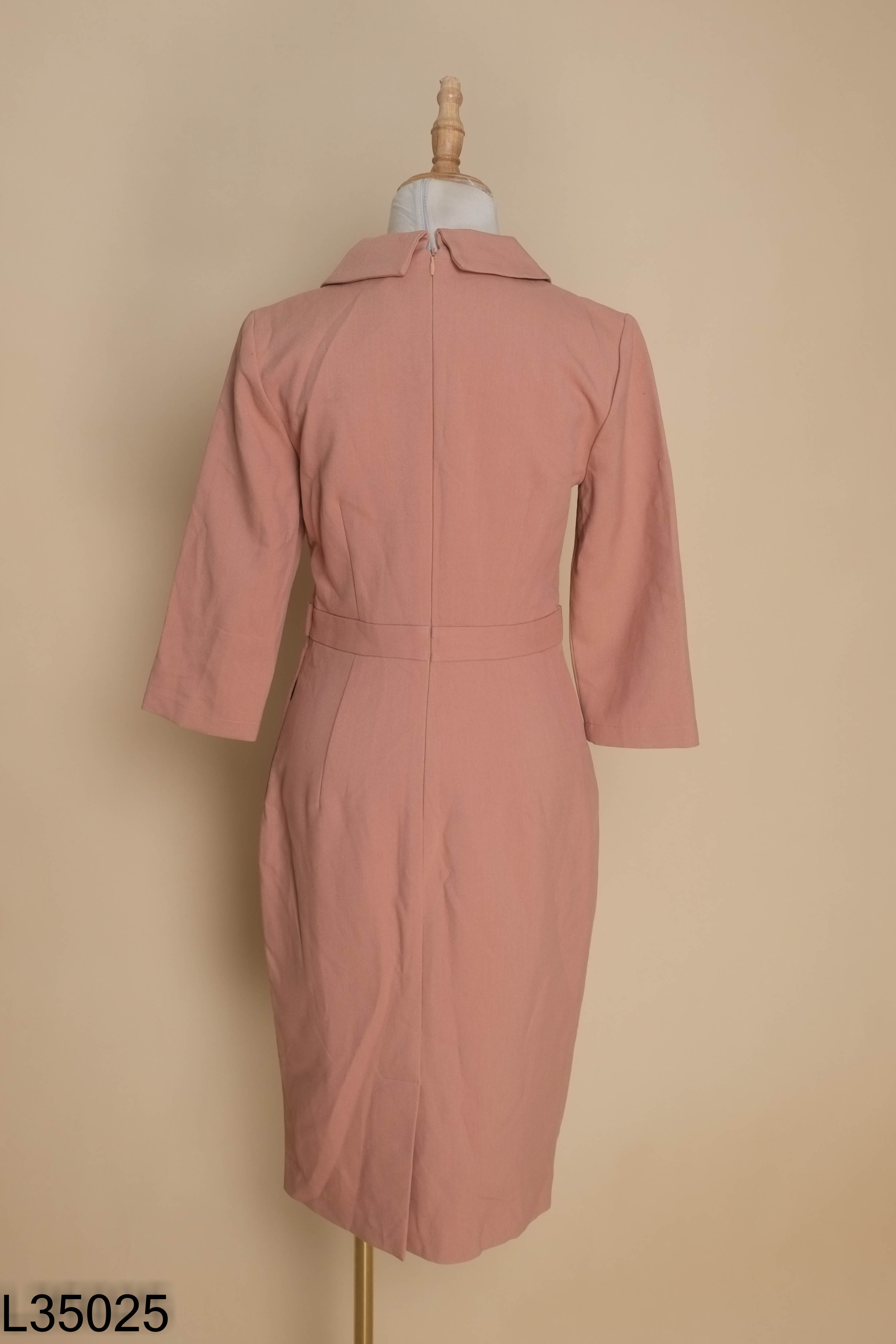Váy M OUTFIT nâu cổ bèo