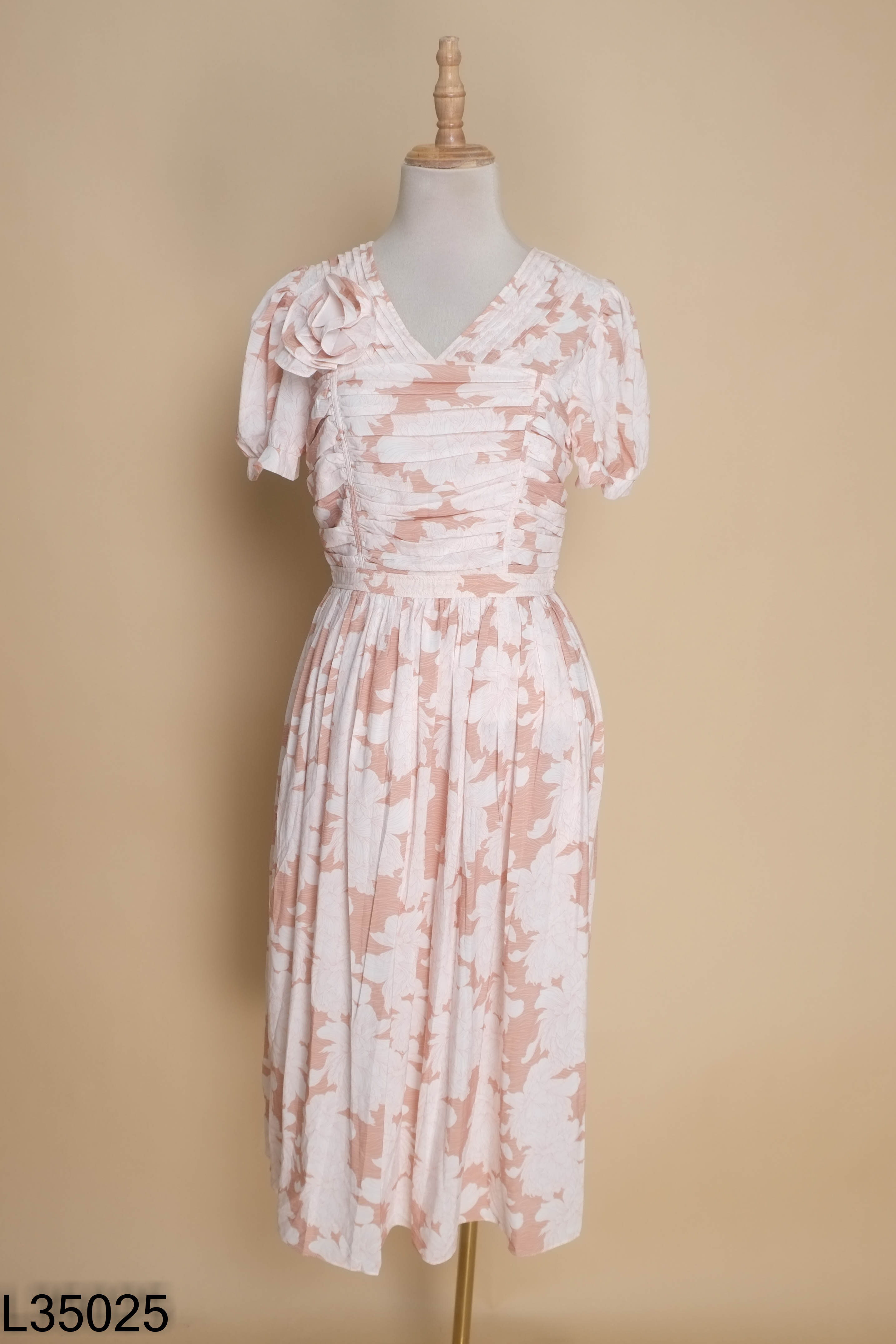 Váy H&H LUXURY nâu hoa hồng