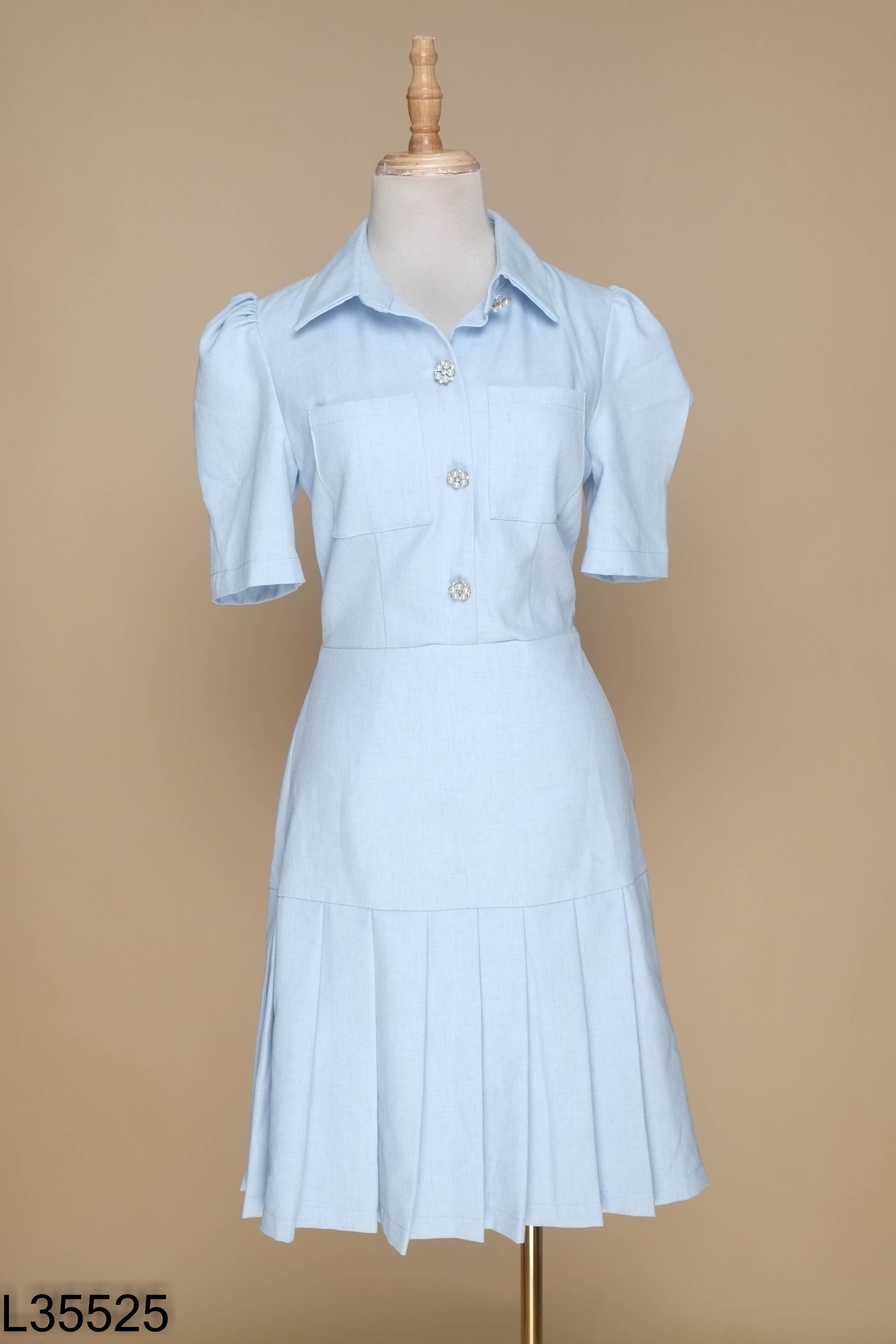 NEWTAG Váy LIIN Clothing xanh cúc ngọc