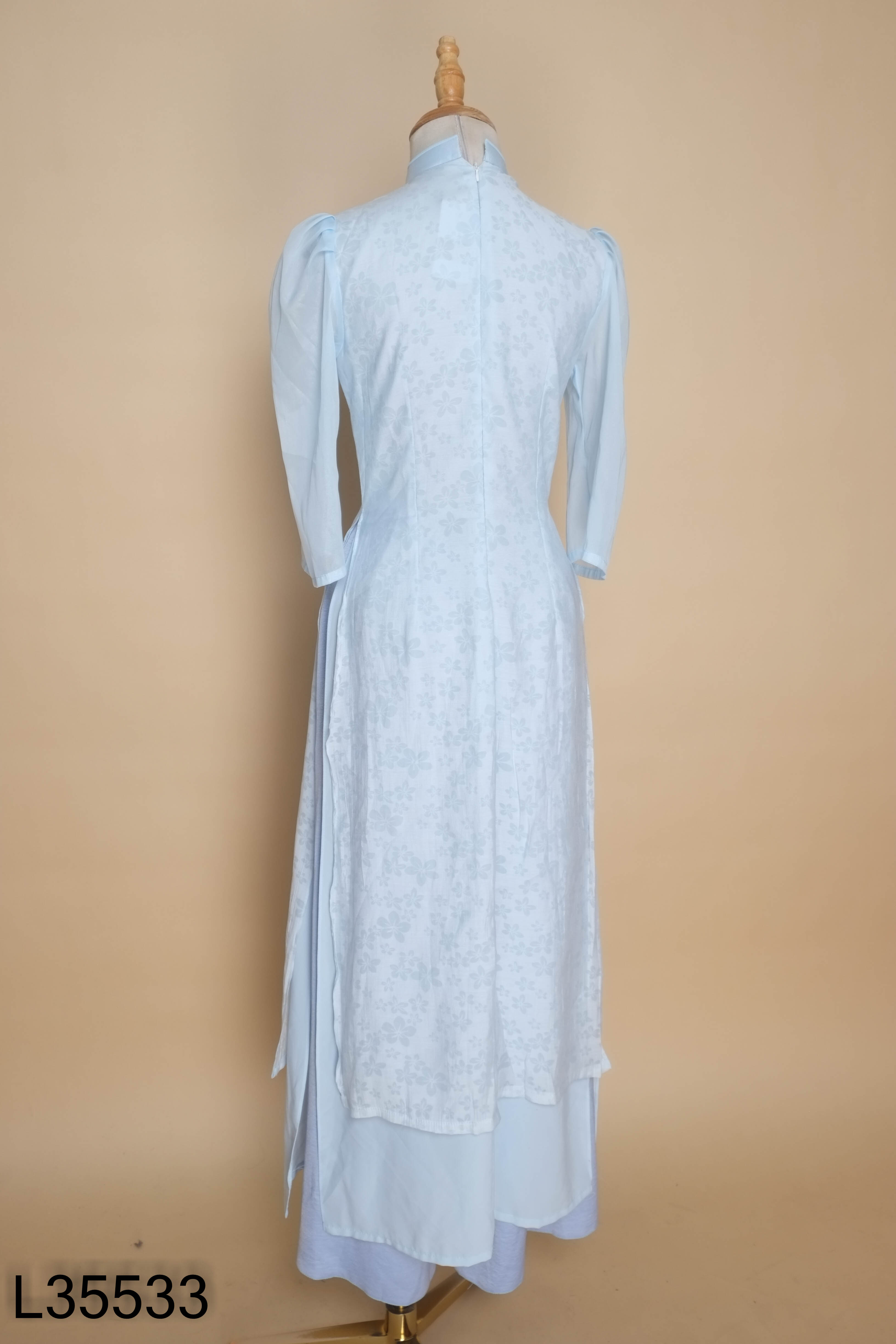 Set Áo dài xanh hoa + quần