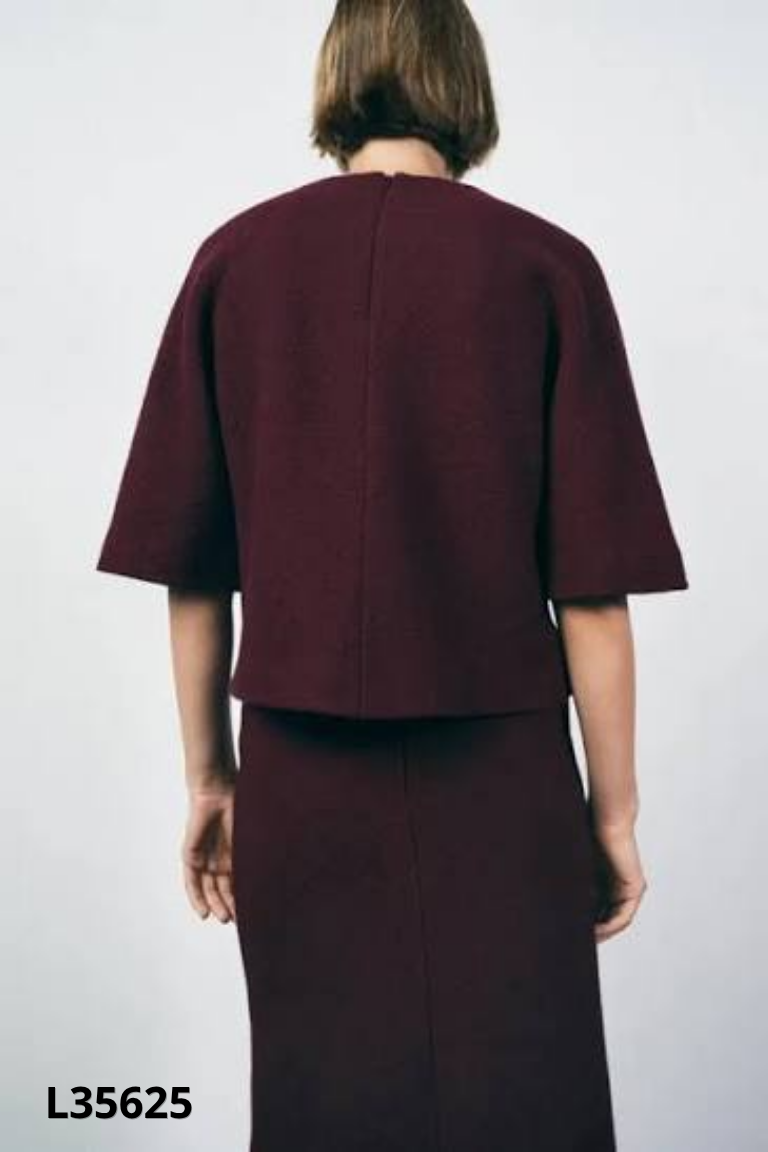Set áo dạ ZARA tím + chân váy