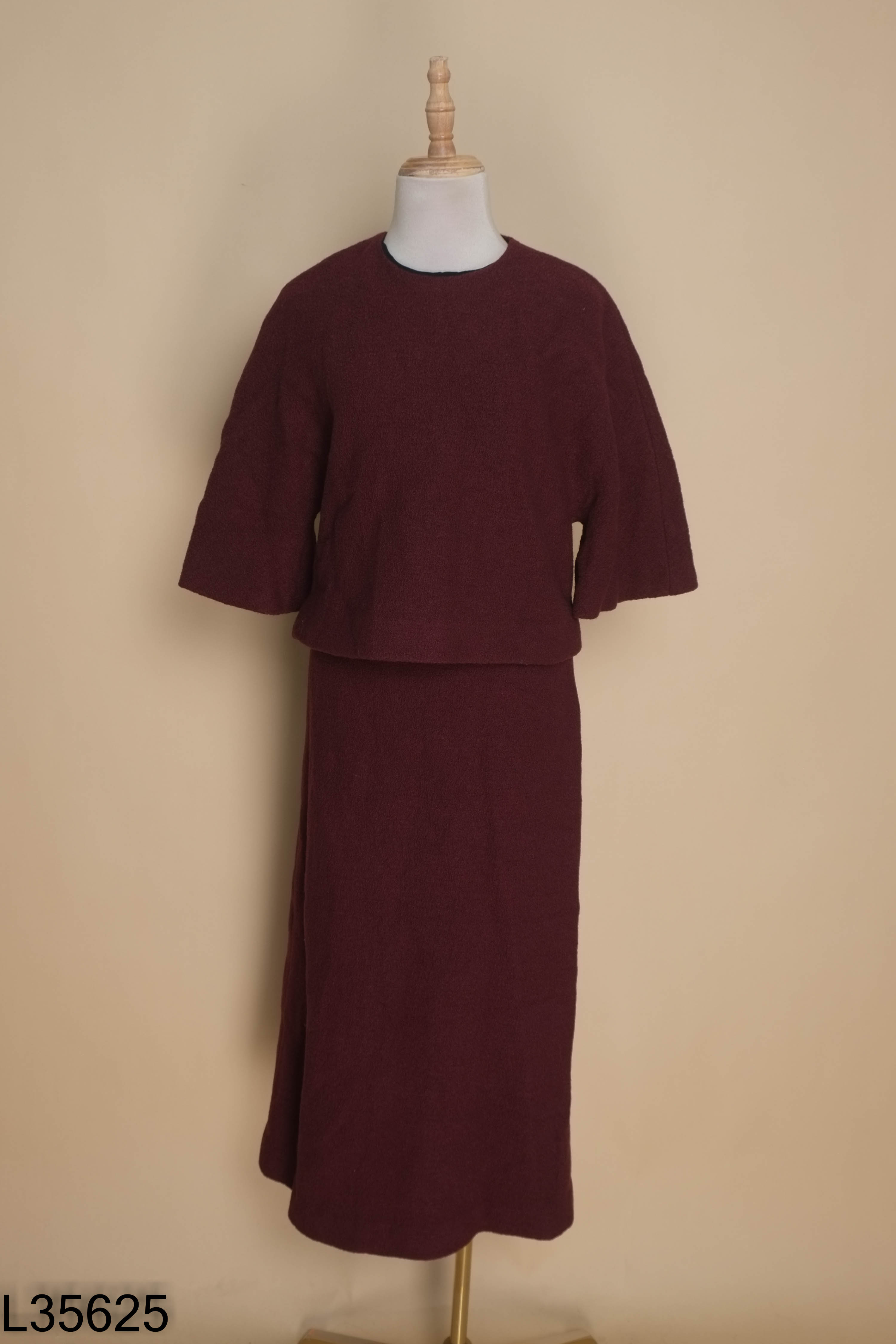 Set áo dạ ZARA tím + chân váy