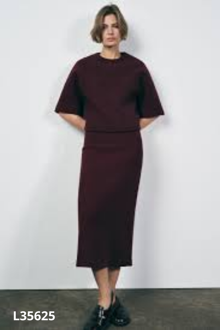Set áo dạ ZARA tím + chân váy