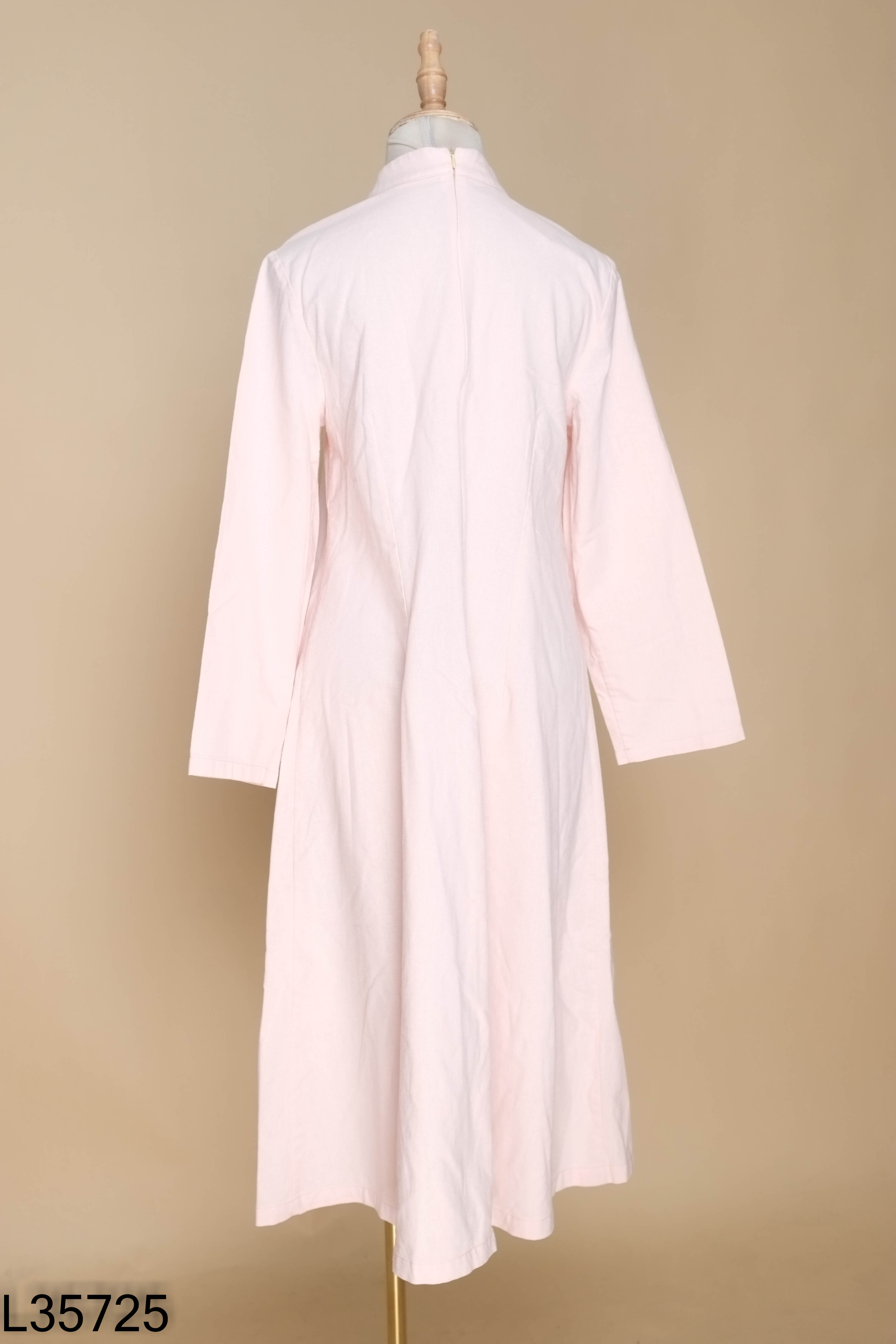 Váy linen hồng SIMDO thêu hoa