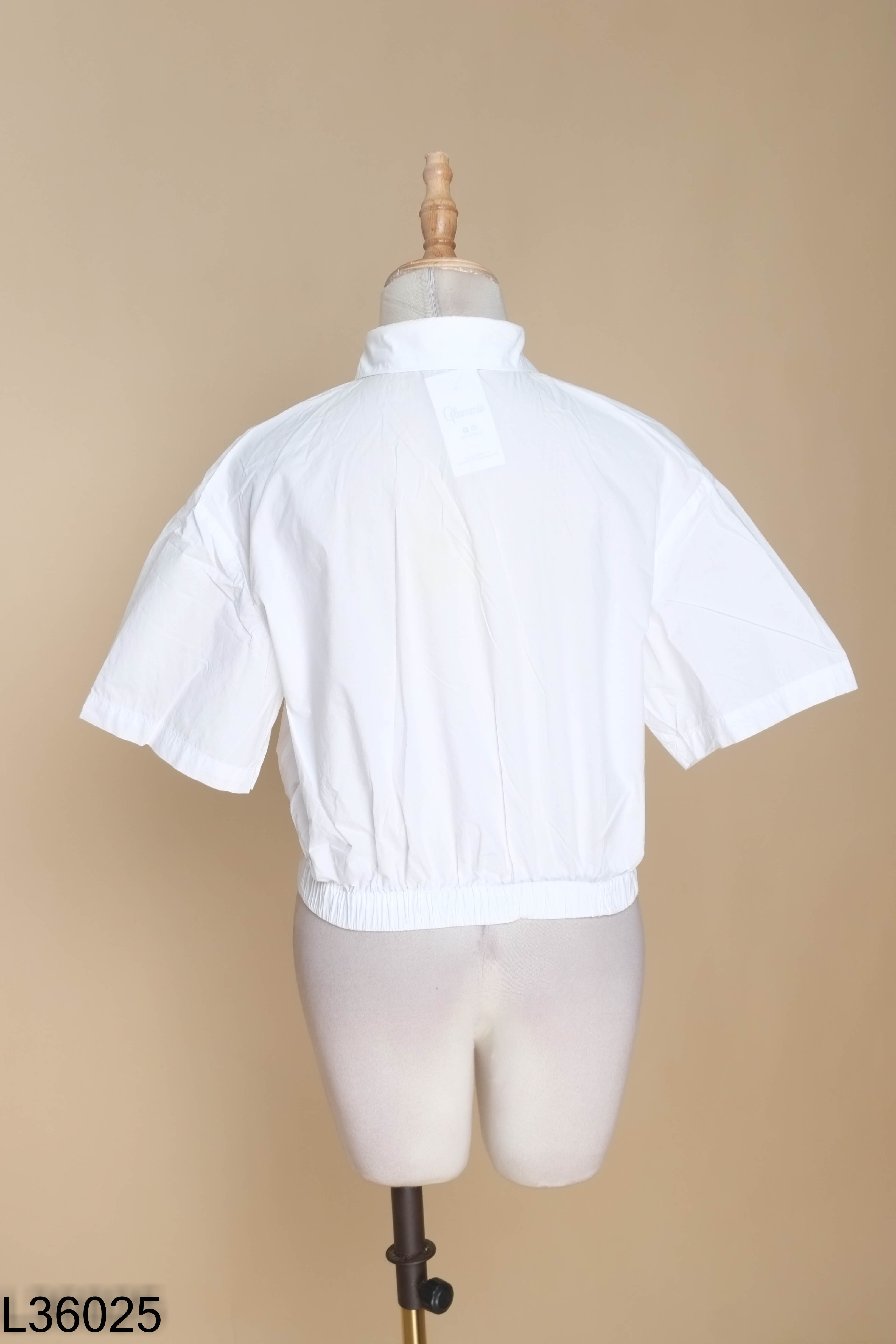 Áo sơ mi trắng crotop S.PEARL