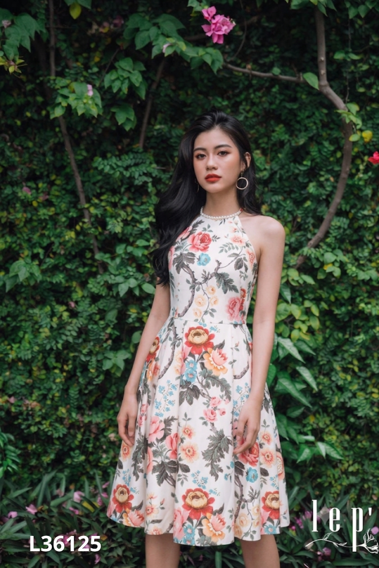 Váy LÉP be họa tiết hoa