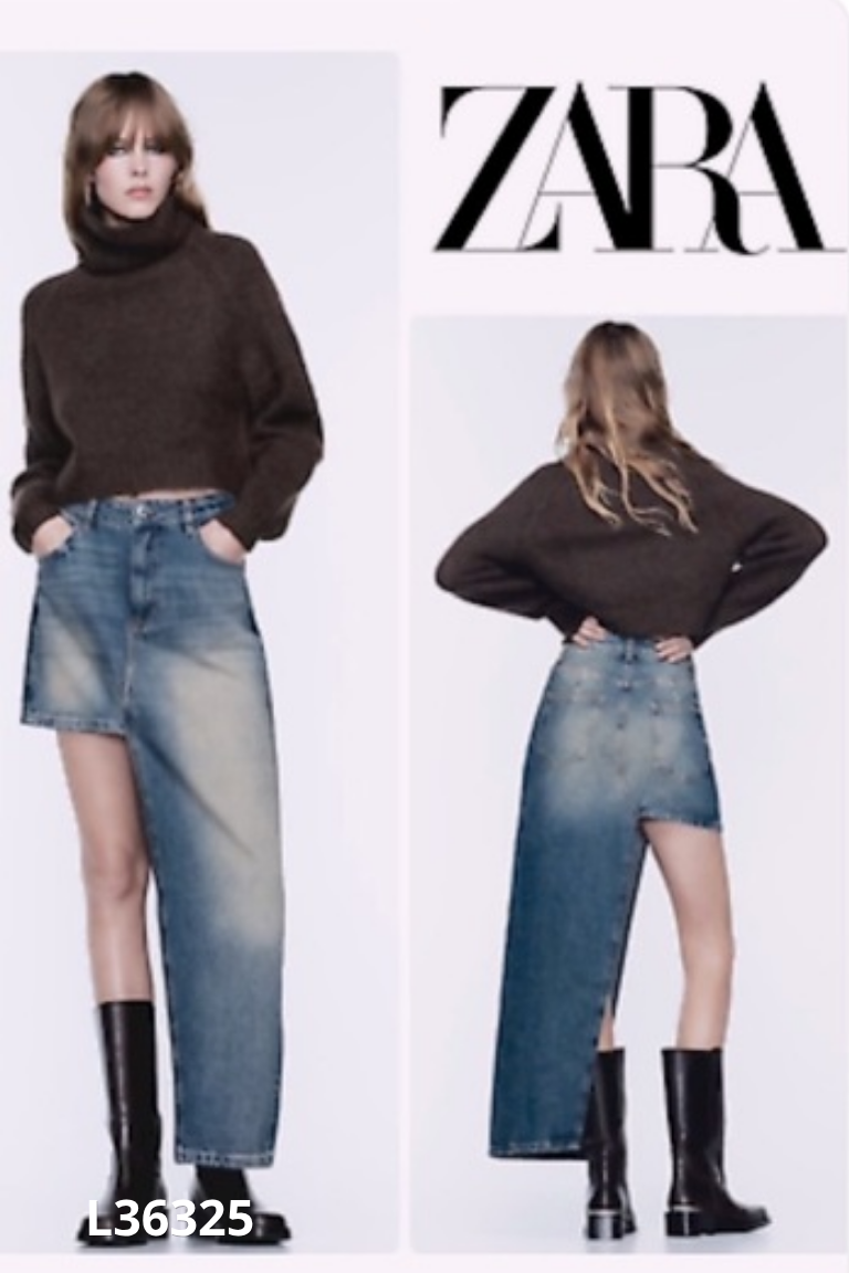 Chân váy ZARA jeans xanh (đã sửa eo)