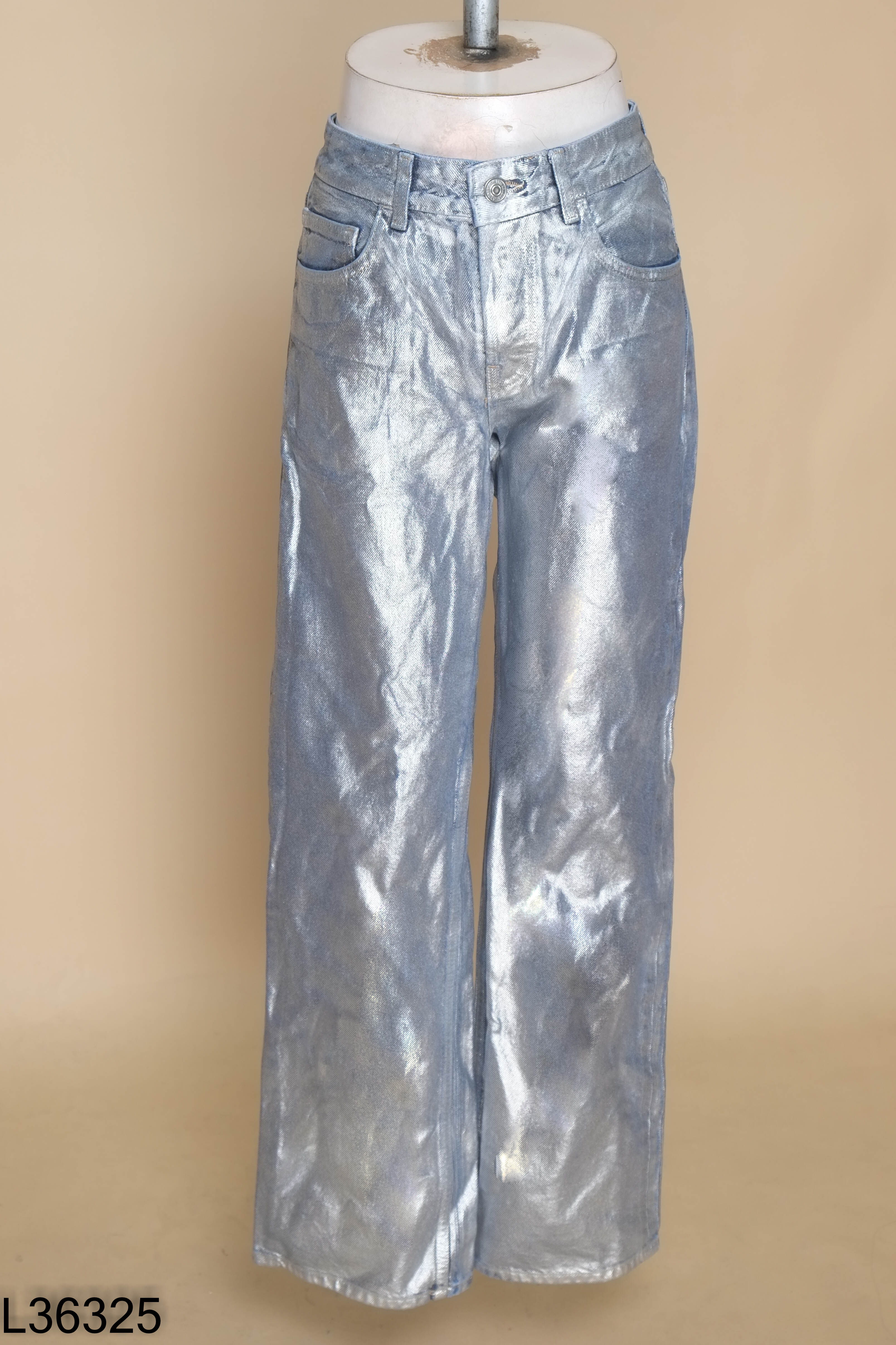 Quần MANGO jeans xanh bạc