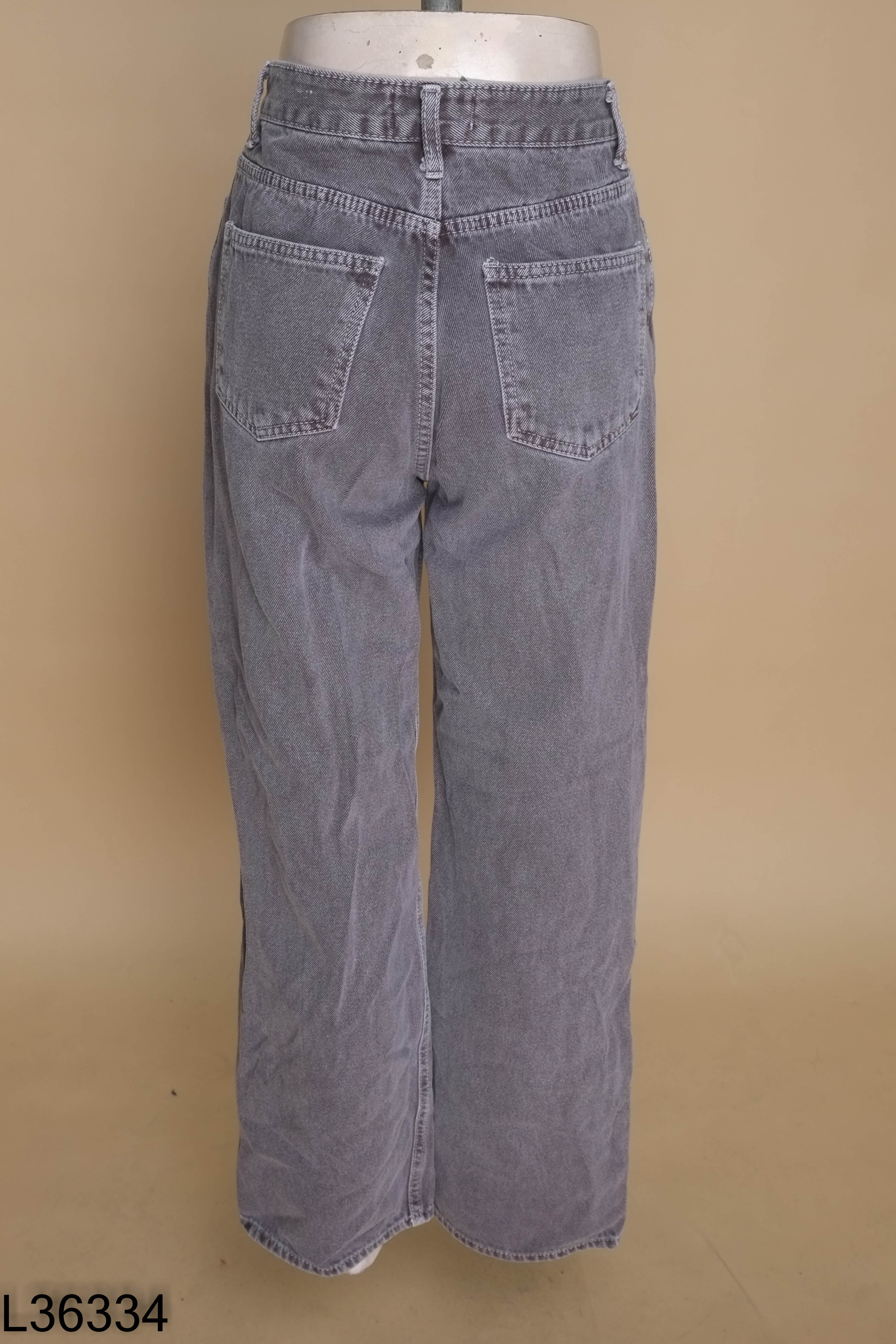 Quần jeans tím suông