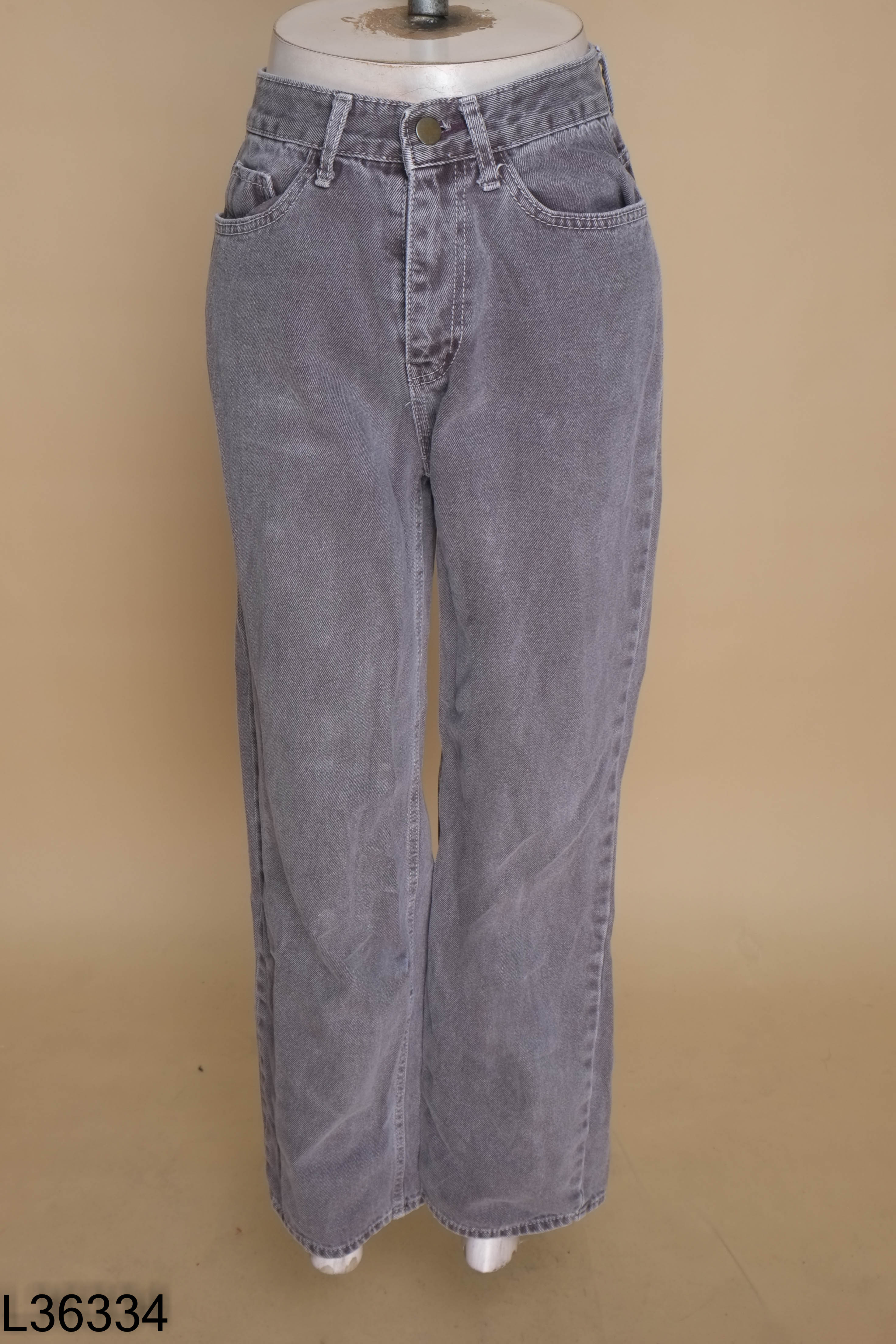 Quần jeans tím suông