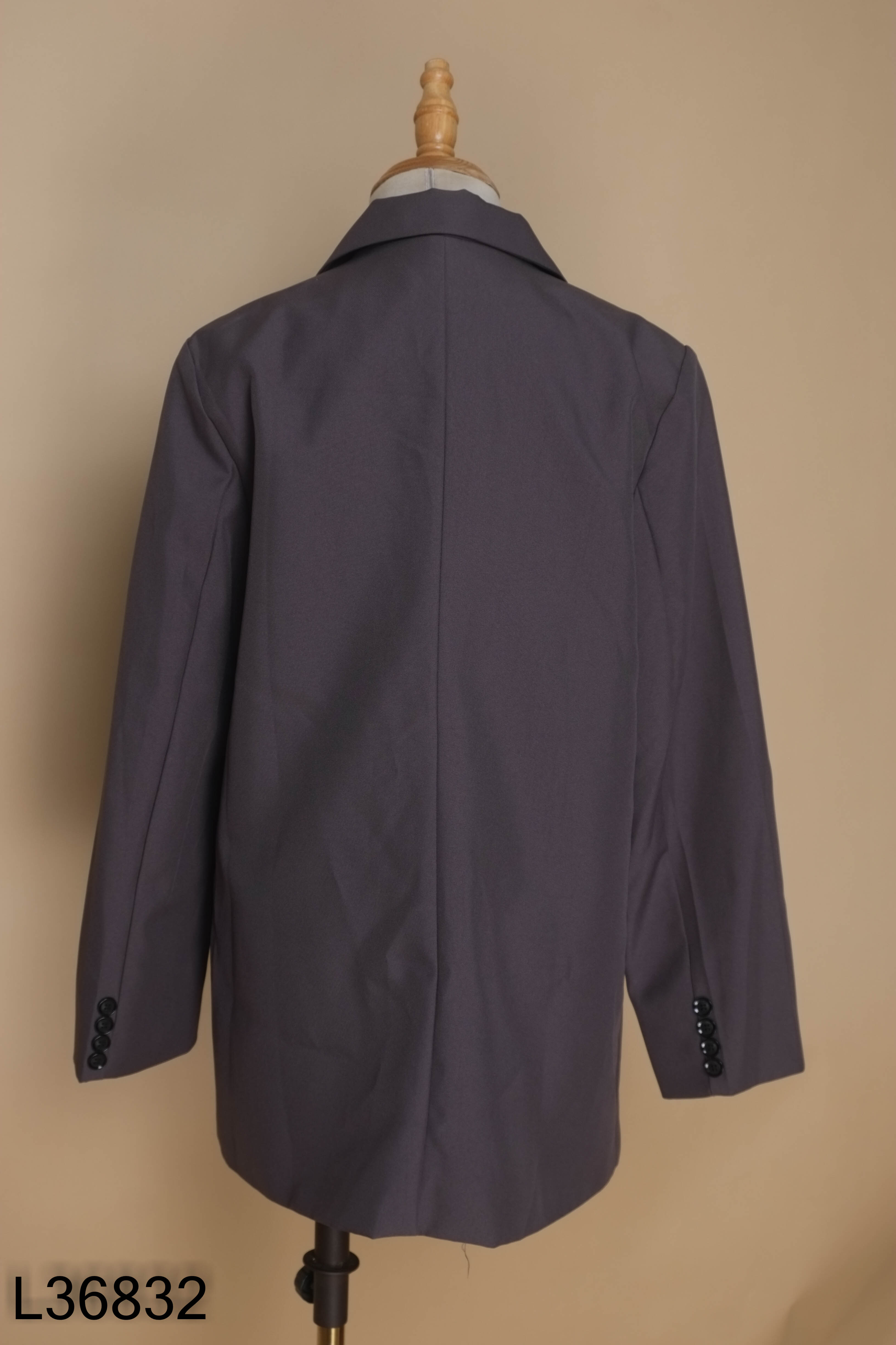 Áo blazer xám trơn