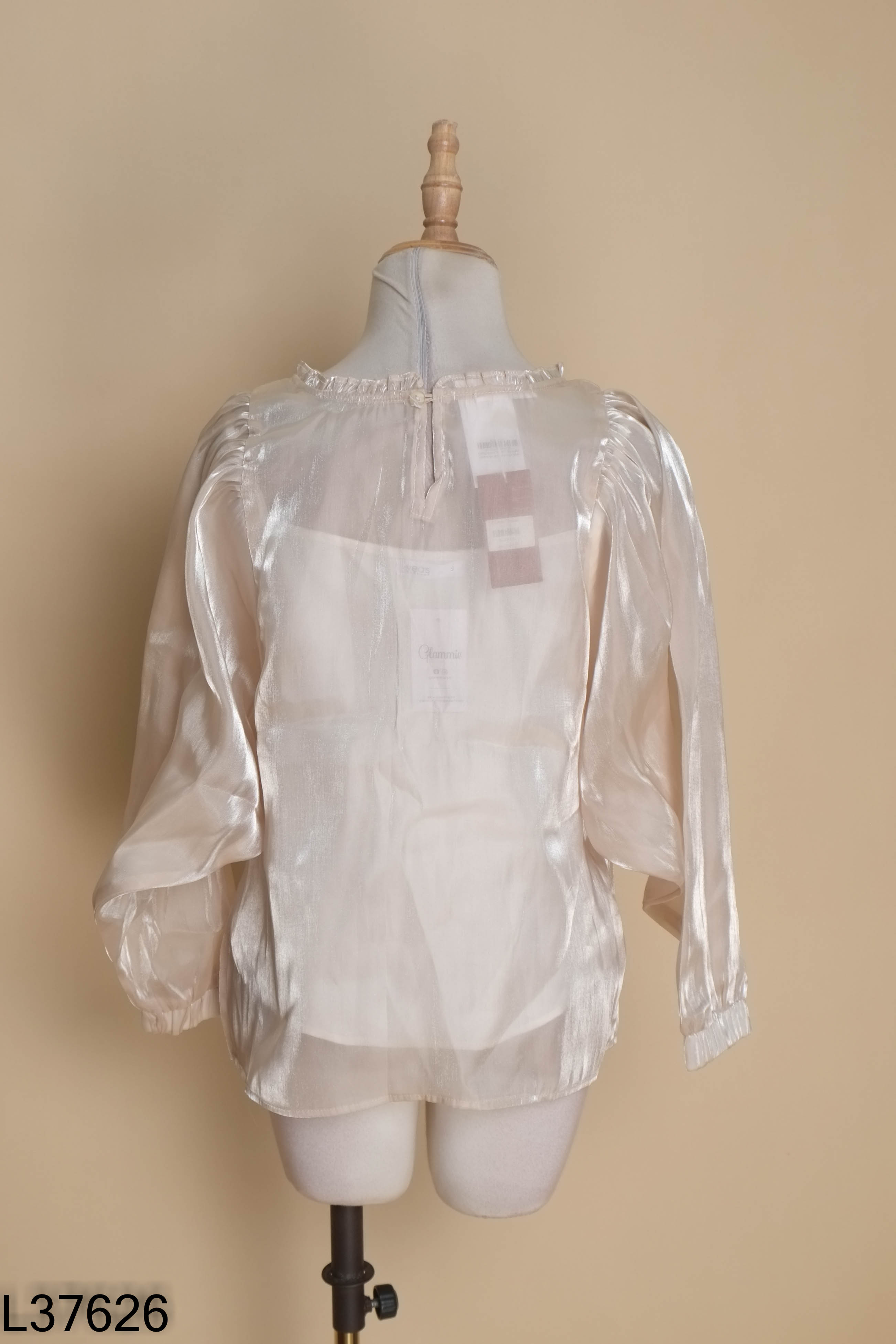 SET áo voan VEO'S BY KHANH nâu kèm áo 2 dây trắng