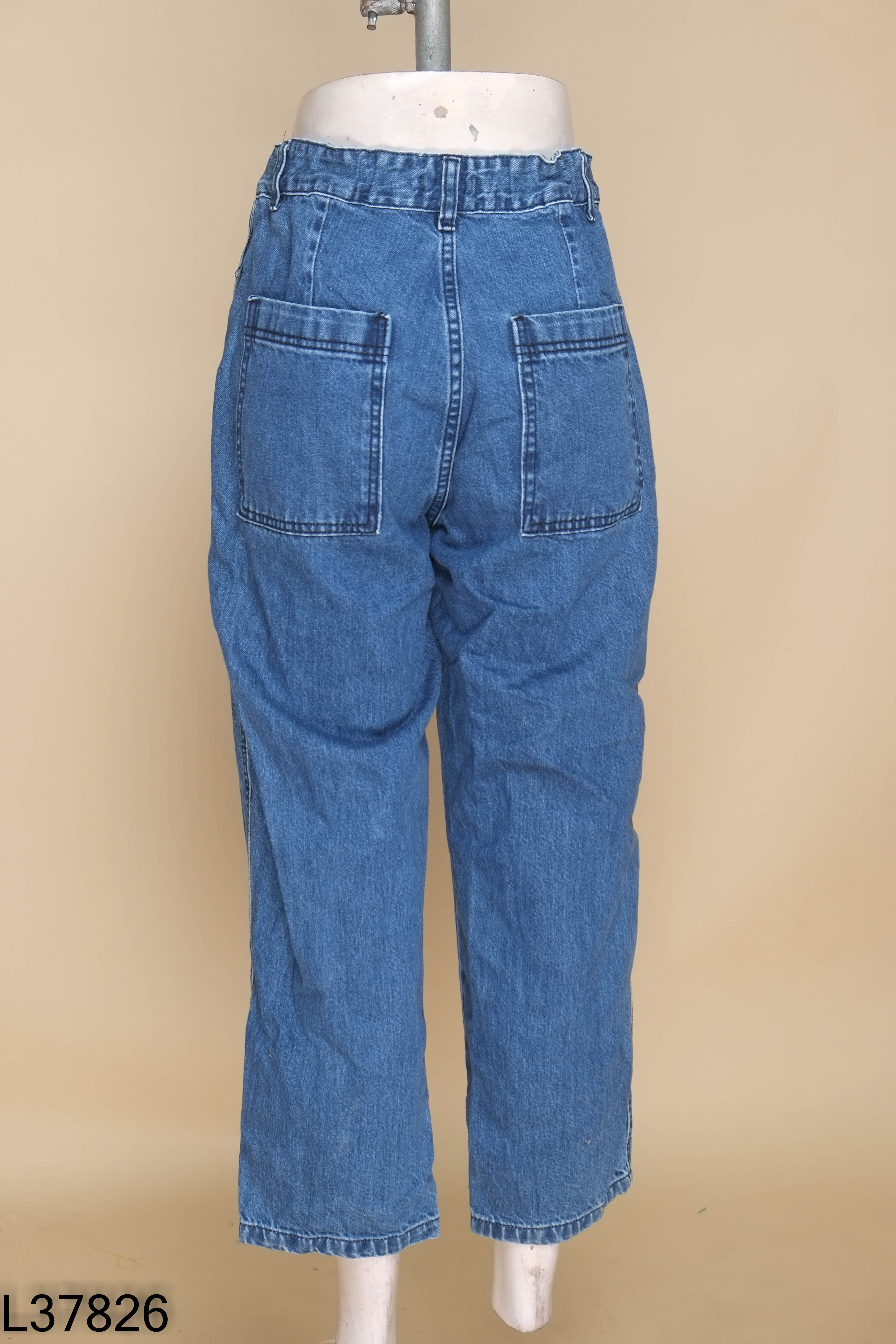 Quần baggy jeans xanh