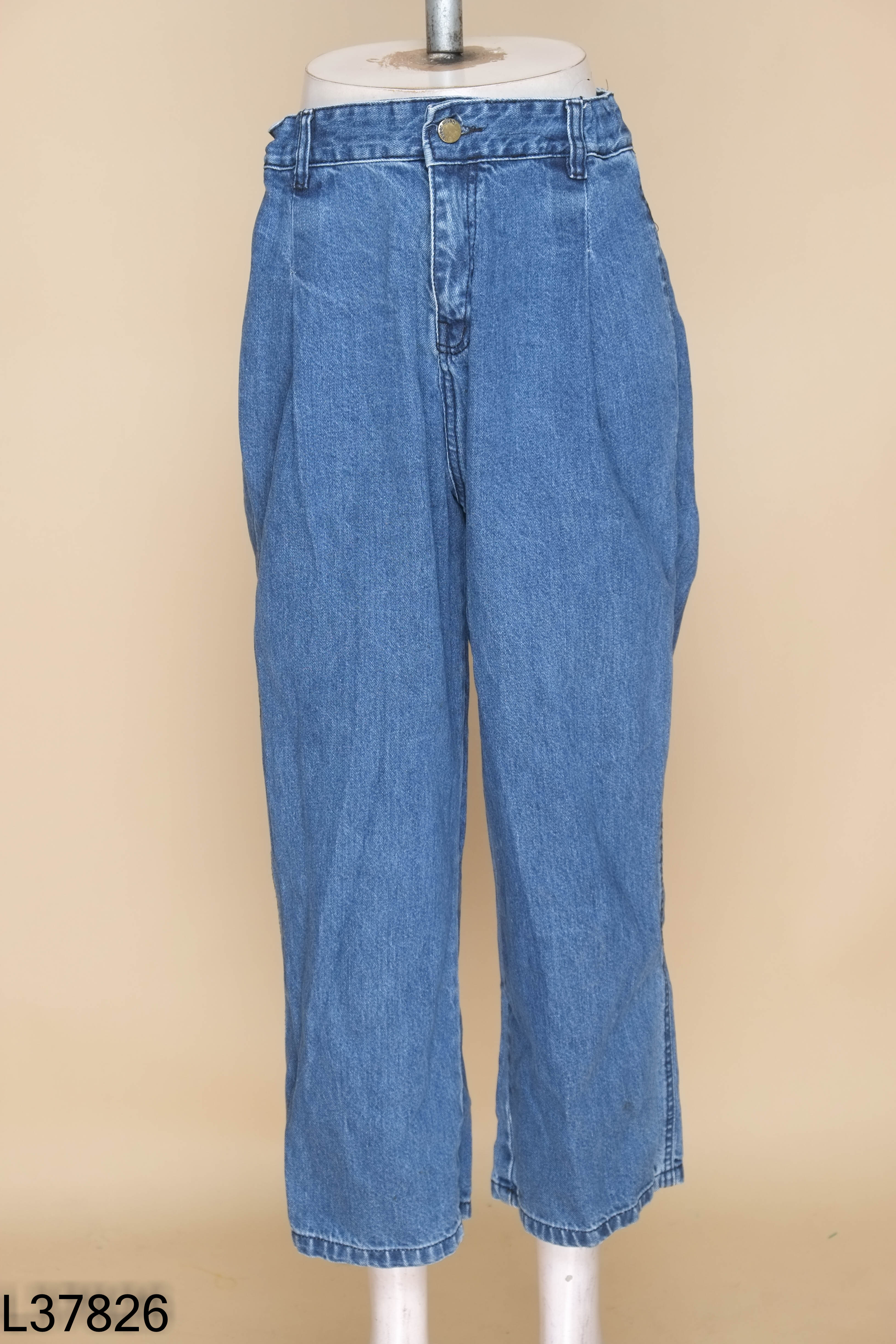Quần baggy jeans xanh
