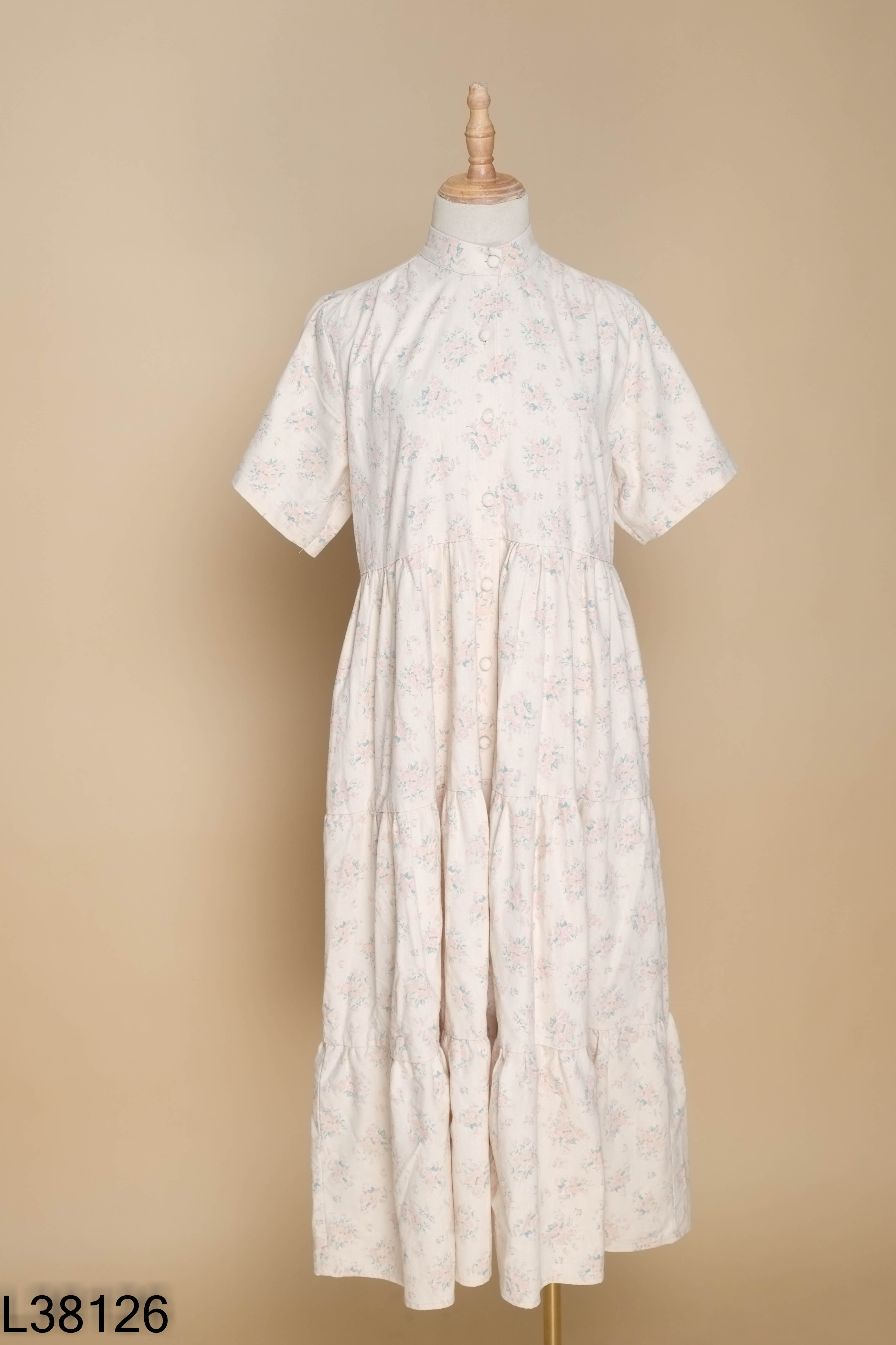 Váy linen be họa tiết hoa