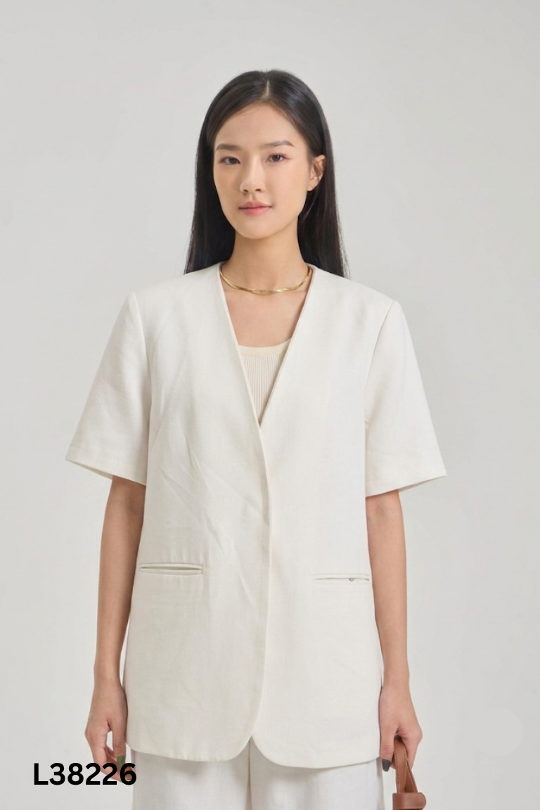 Áo be RUBIES dáng vest ko cổ