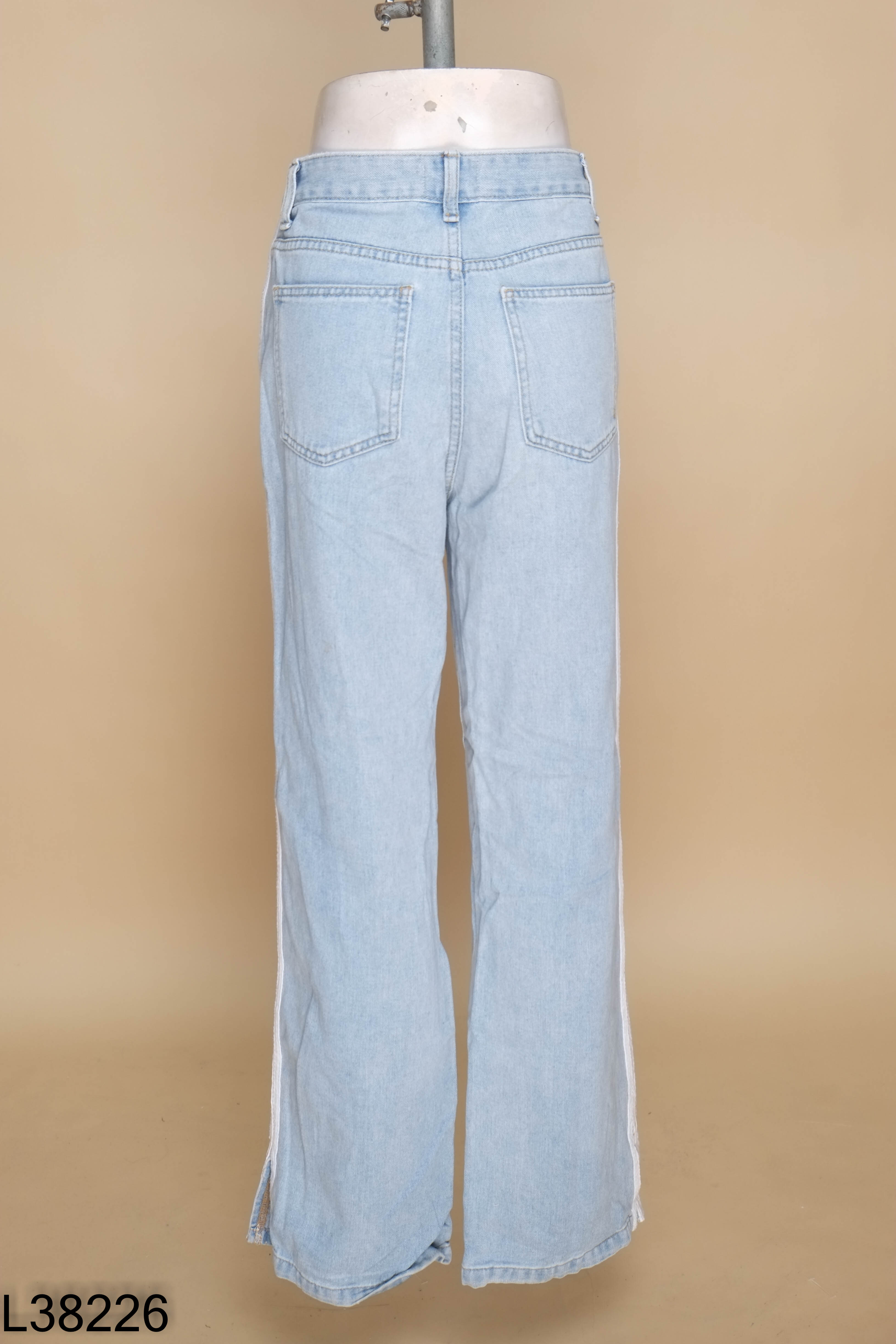 Quần jeans xanh KAYLIN sọc trắng