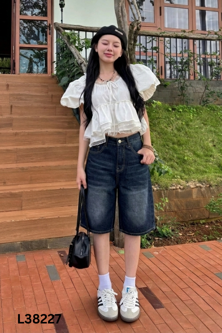 Quần jeans CALEM.CLUB xám lửng
