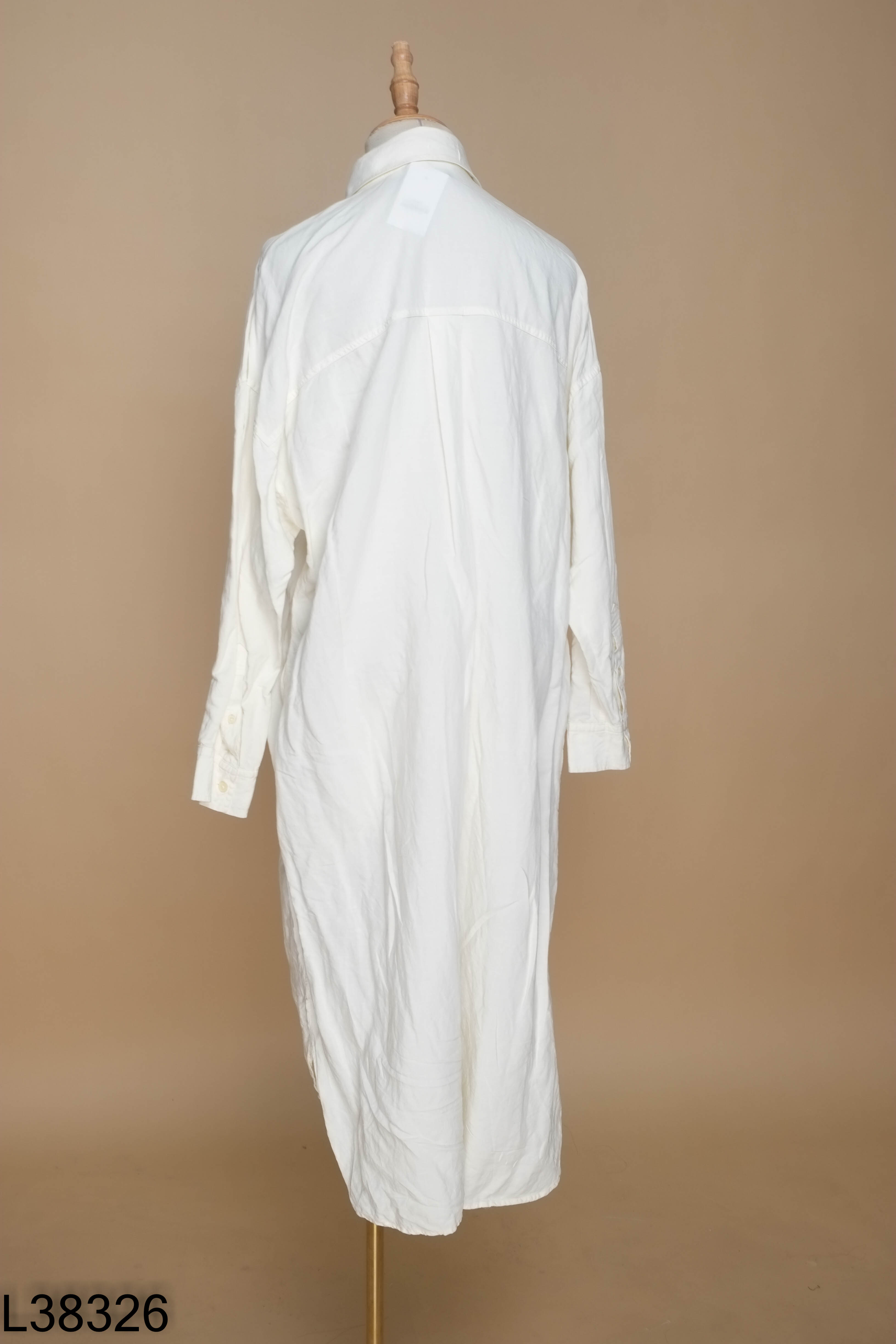 Váy sơ mi linen UNIQLO trắng kem