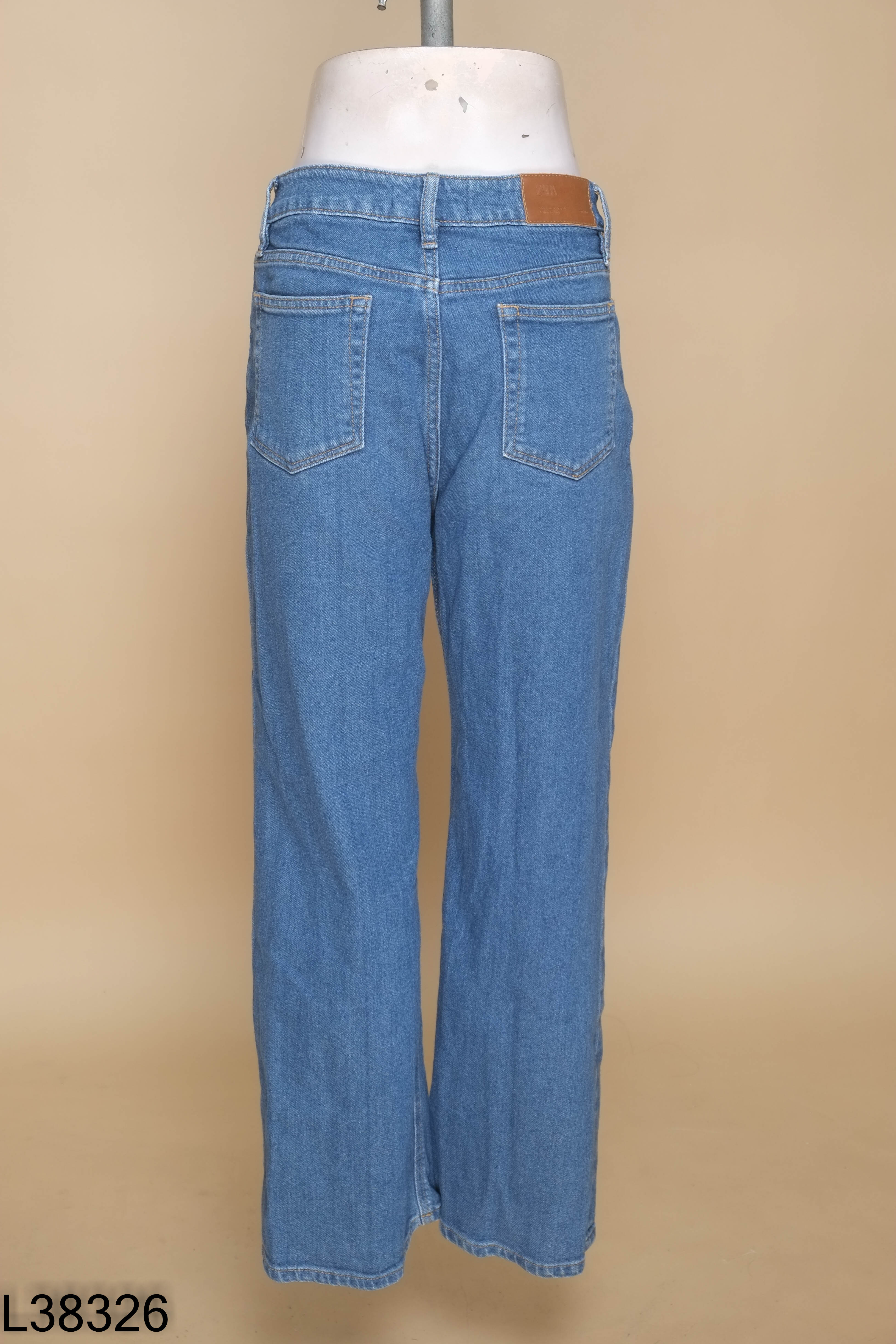 Quần jeans ZARA xanh trơn (XUẤT)