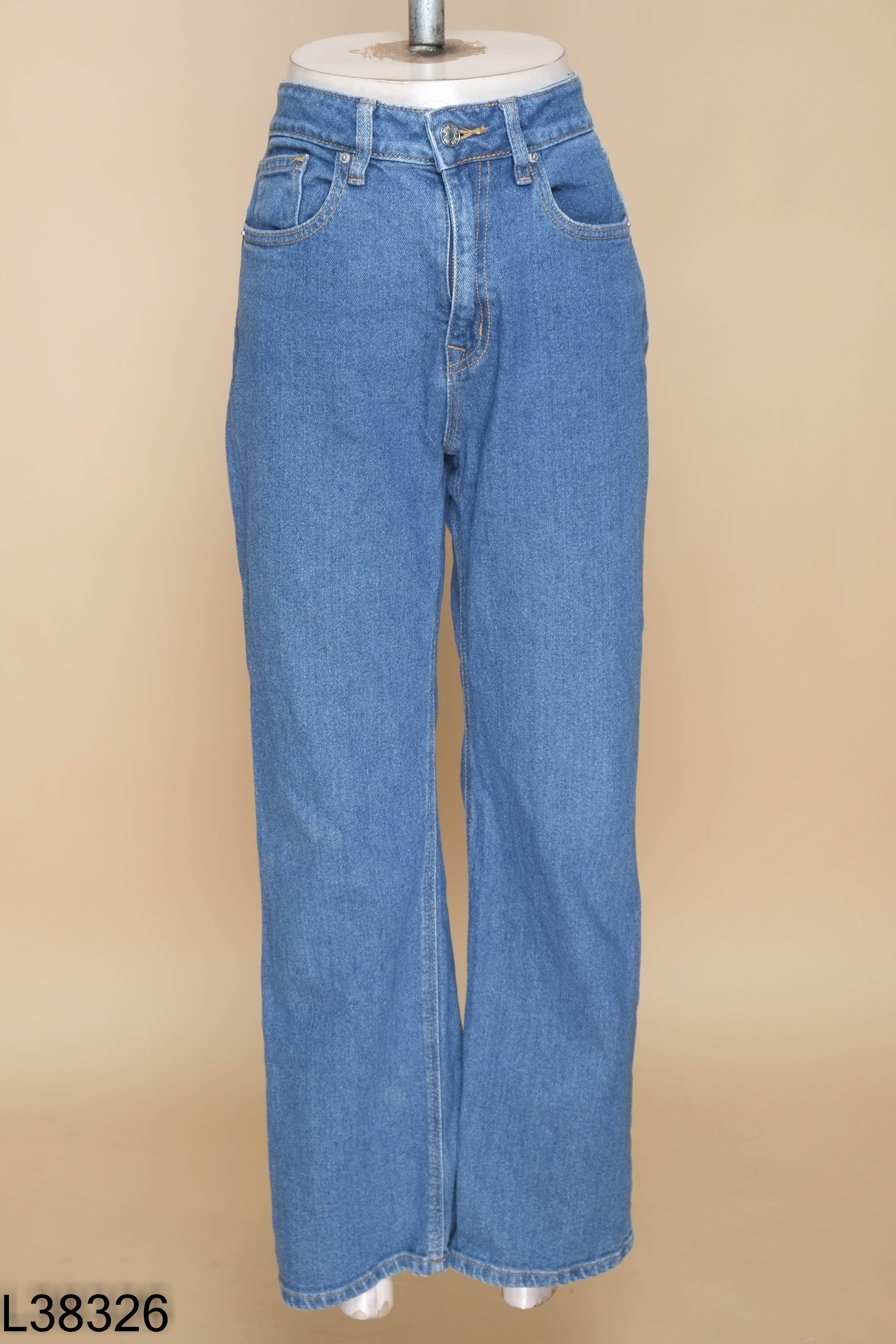 Quần jeans ZARA xanh trơn (XUẤT)