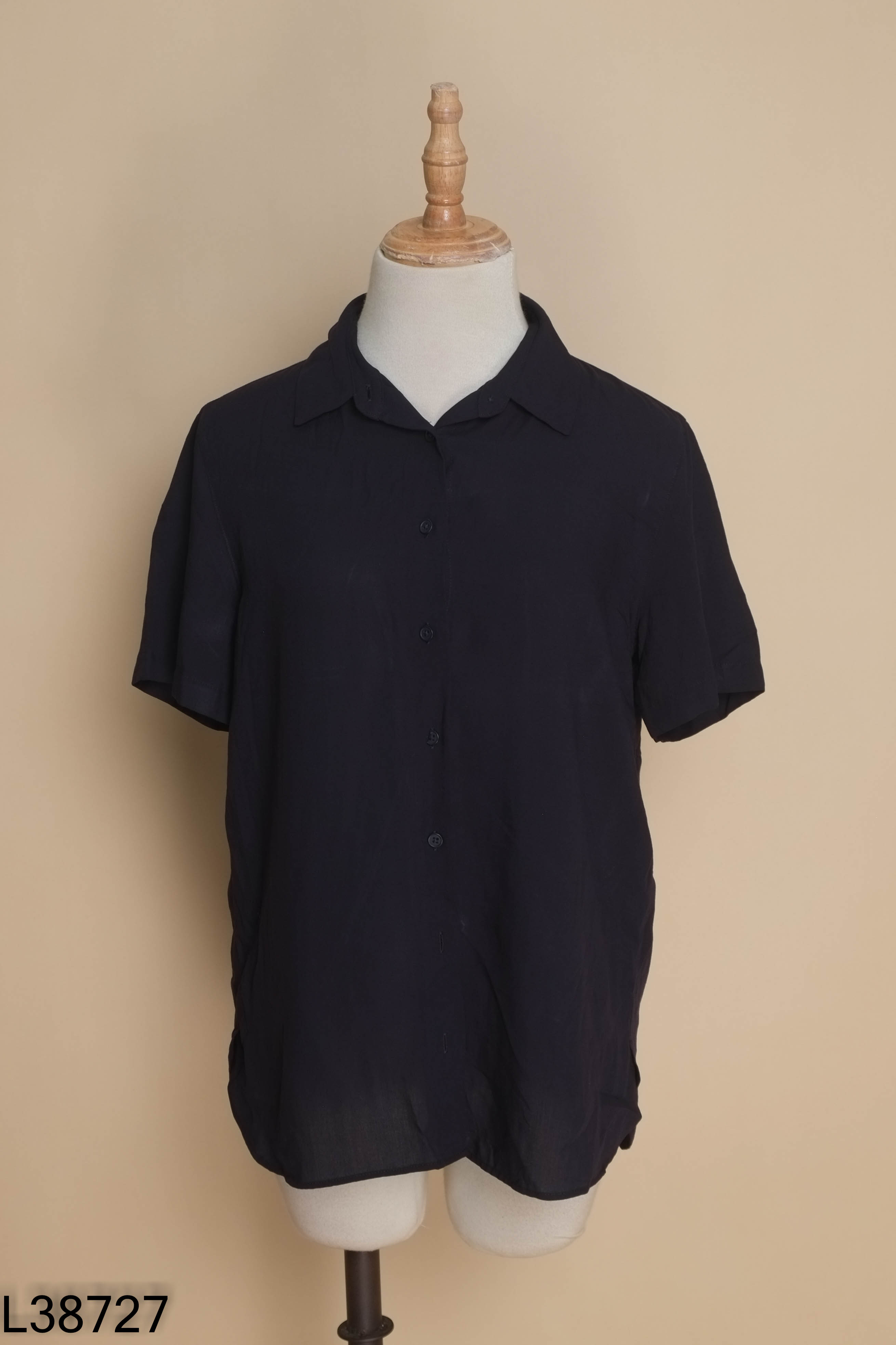 Áo sơ mi ngắn tay xanh UNIQLO