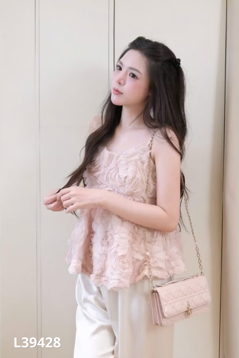 Áo GS hai dây nude hồng