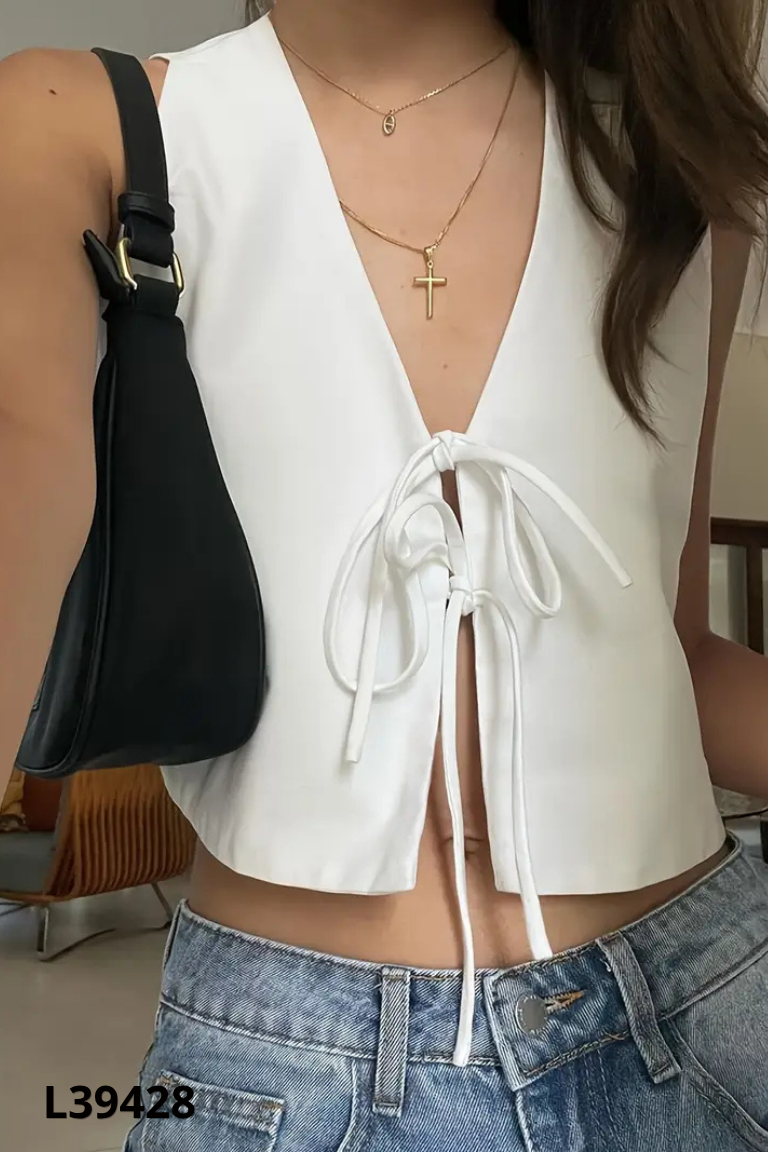 Áo LADIE STUDIO trắng sát nách